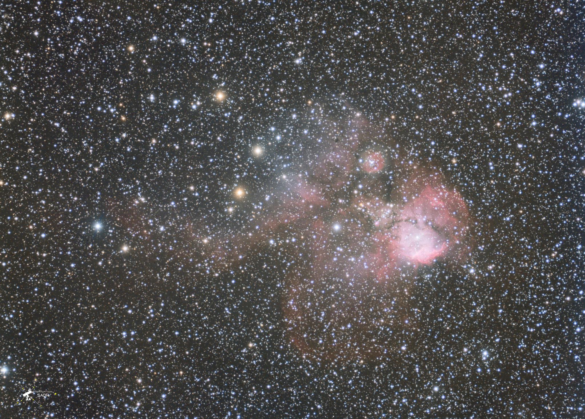 NGC2467, 9h 50 de poses avec la L127, Team SLDF, Sadr Chili