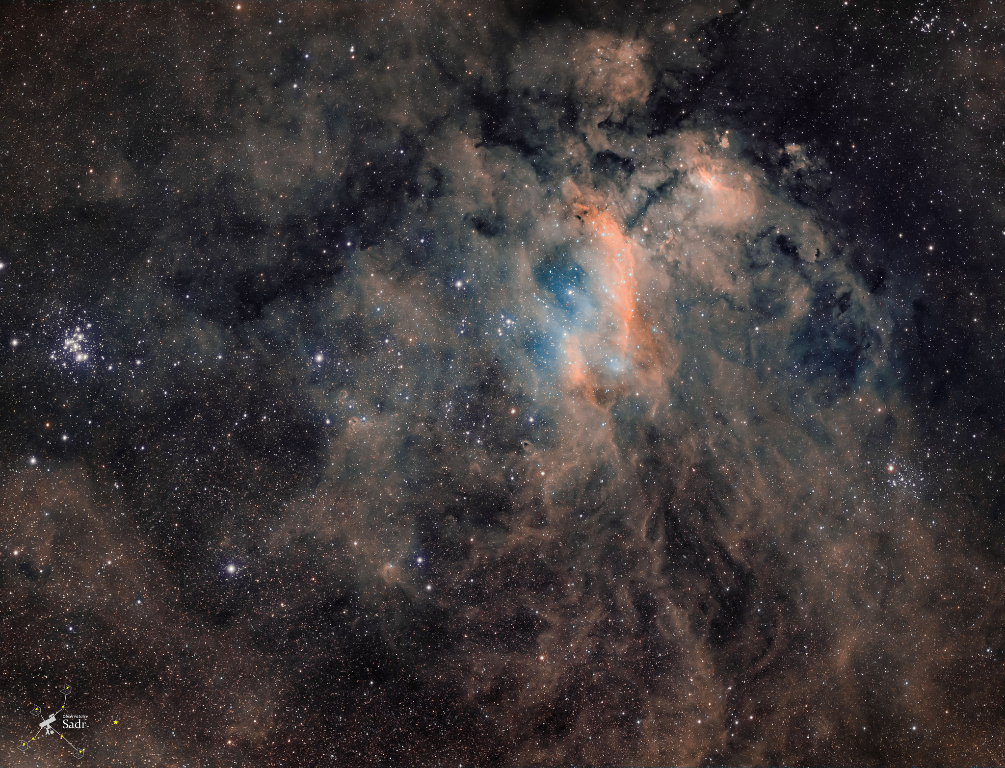 IC4628, la nébuleuse de la Crevette, L71, Sadr Chili, Loïck