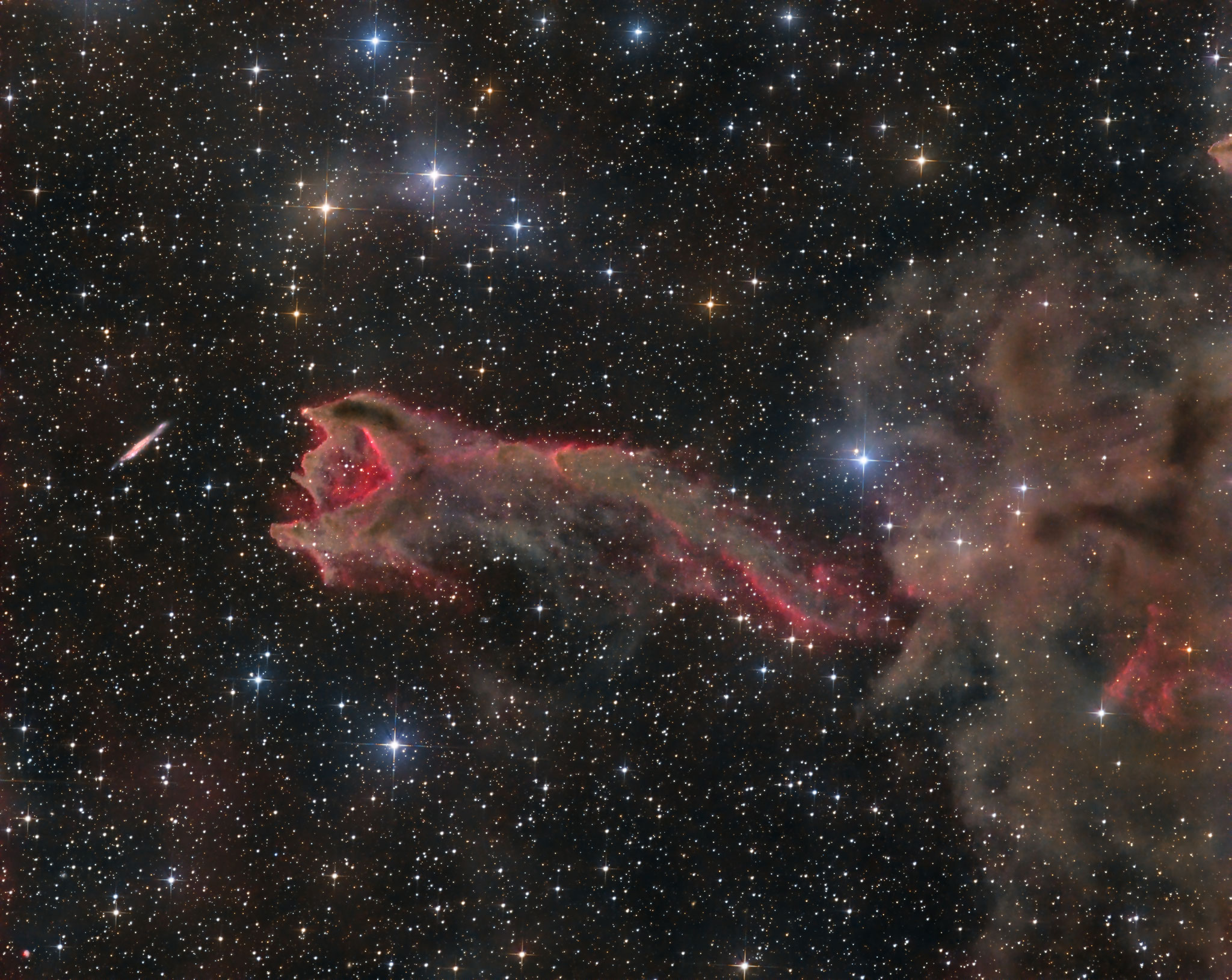 Globule cométaire CG4, 9h 25 en HaLRVB, Patrick Delay - Alexandre Delarue