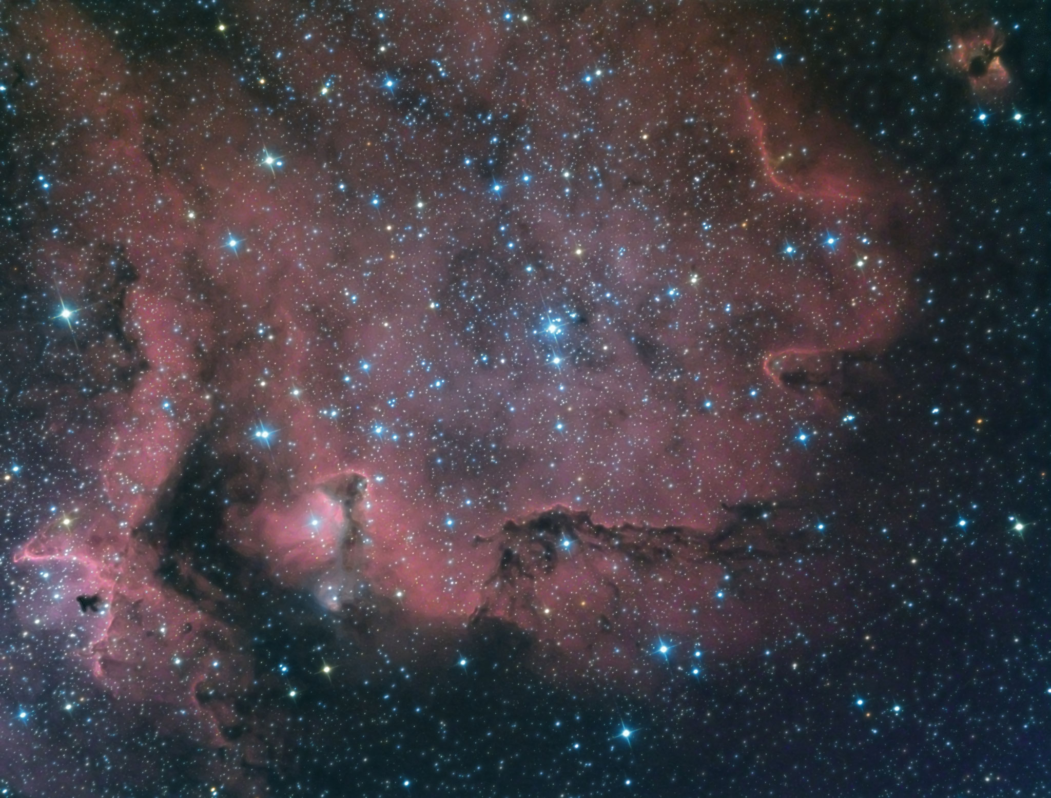 IC1848, la nébuleuse de l'âme, Ha (34 x 600), RVB (12 x 120), octobre 2016, Fabien