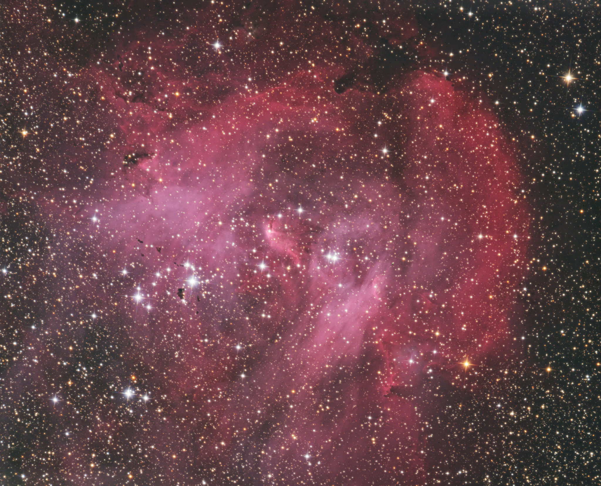 IC2944, nébuleuse à émission associé à un amas ouvert, constellation du Centaure, T355 Chili, mars 2018