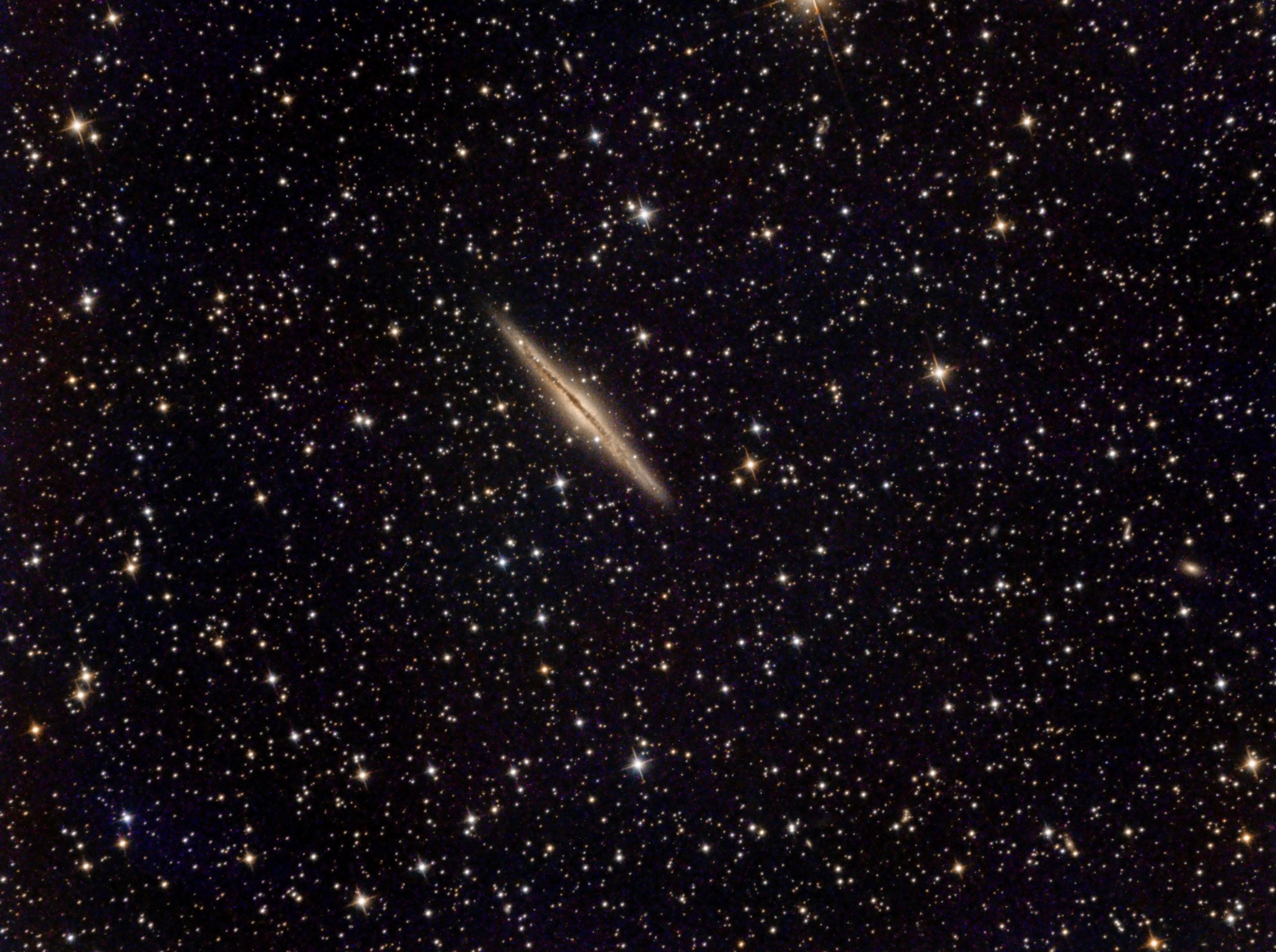 NGC891, L(3x300), RVB (5x180), 8 novembre 2016, Lionel