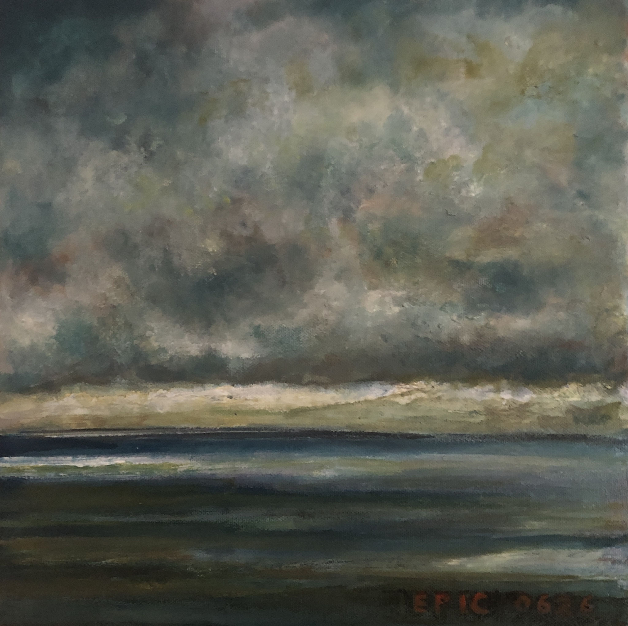 SAINT-BREVIN-LES-PINS.  Acryl auf Leinwand.  30 x 30 cm