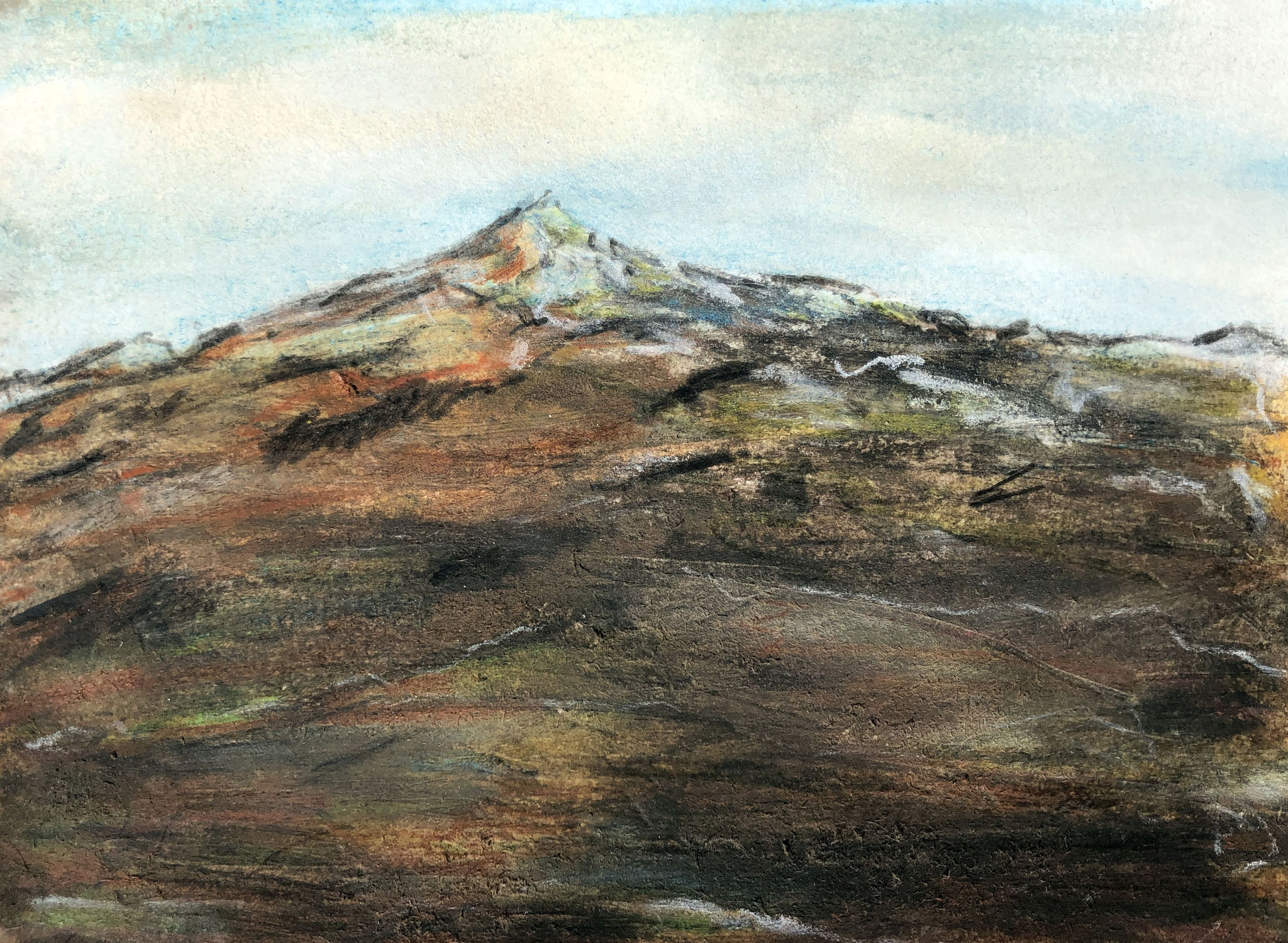 RÍGKLIA 2    Mischtechnik auf Karton       10,5 x 15 cm
