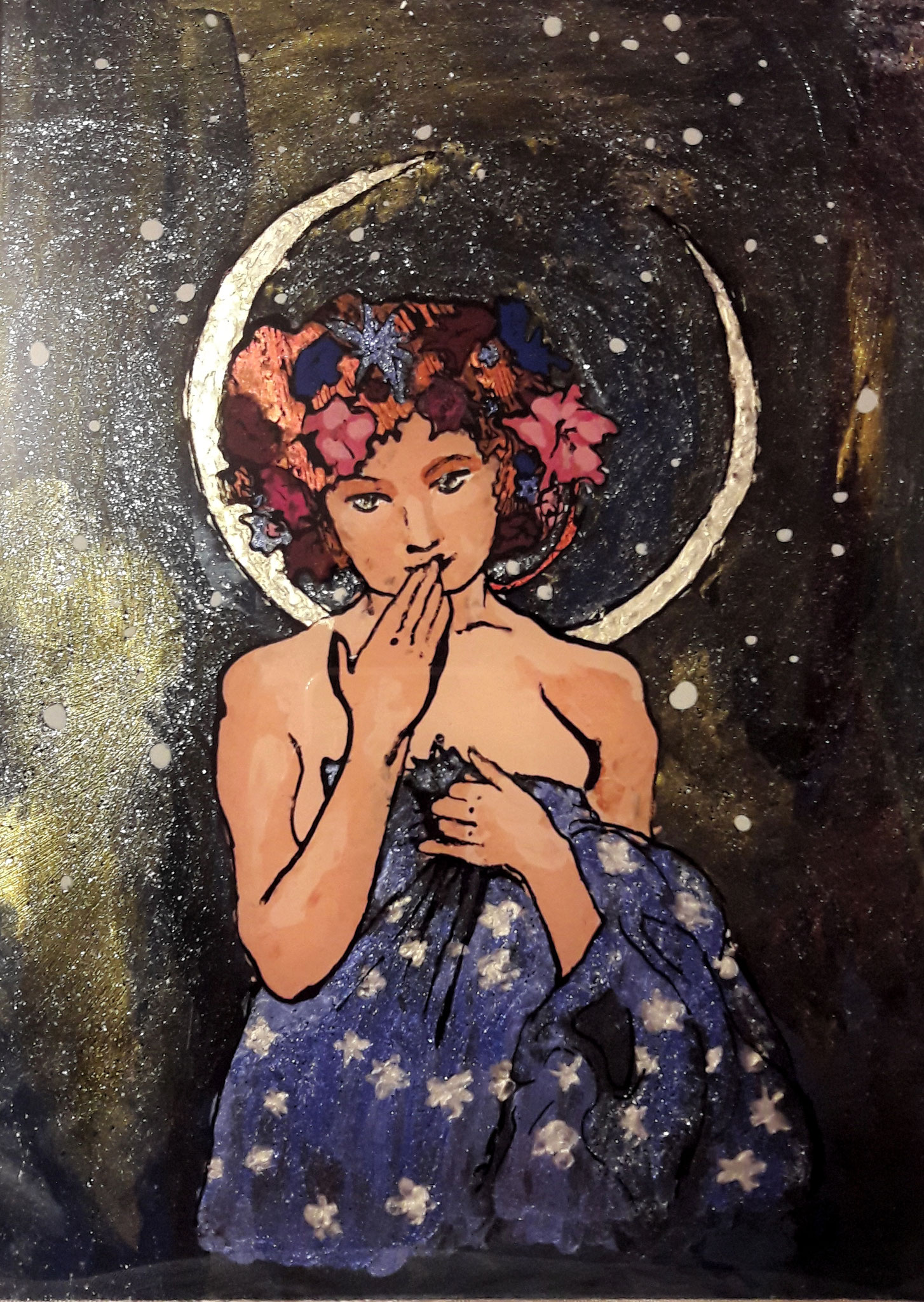 Mucha behind glass