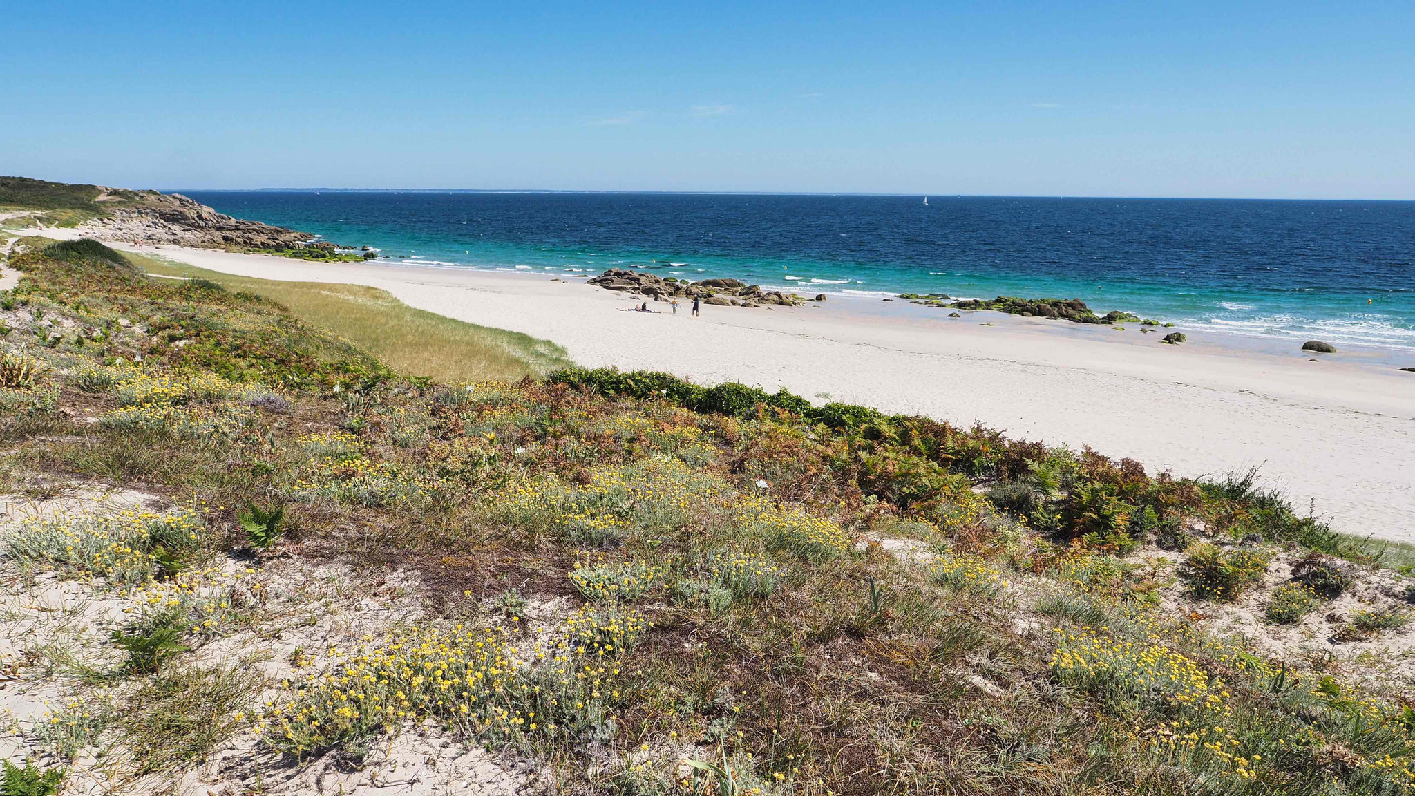 Plage sous le phare - Hoëdic - Morbihan