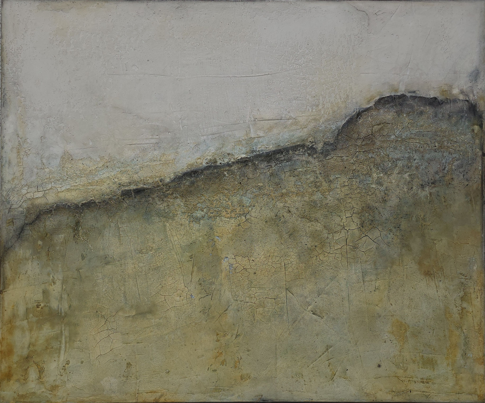 25-06 120 x 100 cm Marmormehl-Sumpfkalk Struktur auf Leinwand