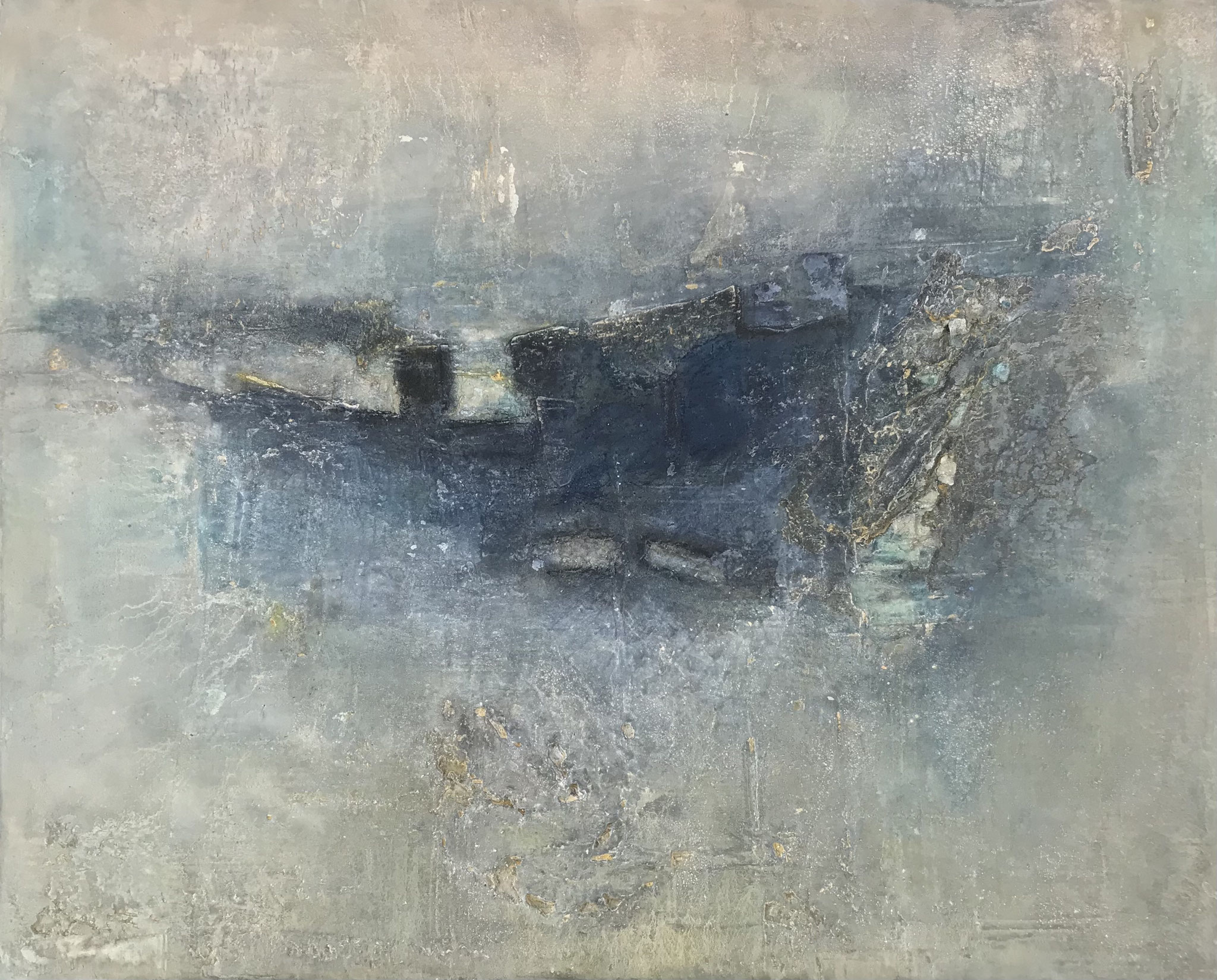 21-10 - 100 x 80 cm Gips-Struktur auf Leinwand