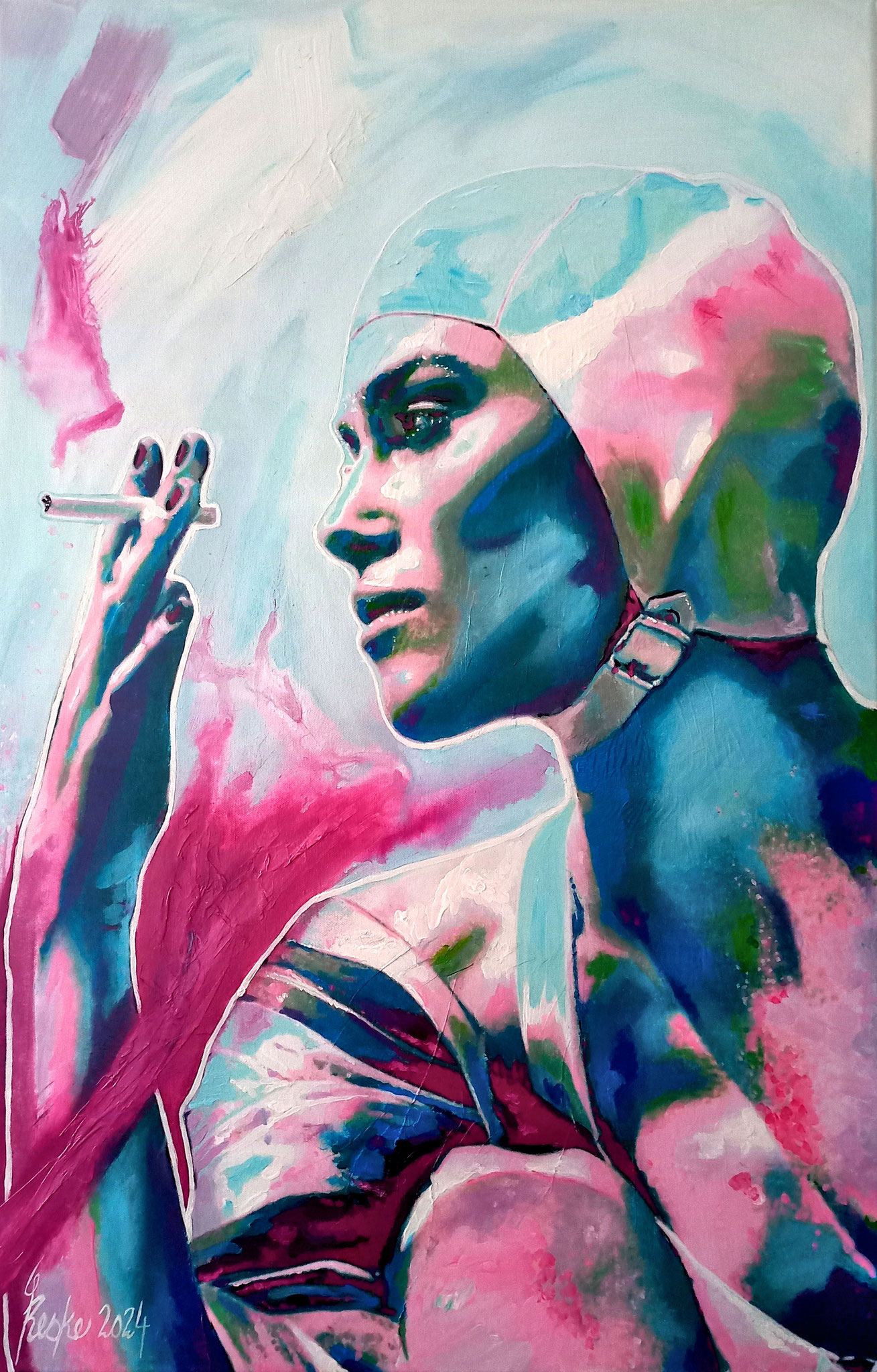 Die Badende XVII - rebel - 65x100 cm - 3200 € - INTERNATIONALER KUNSTPREIS