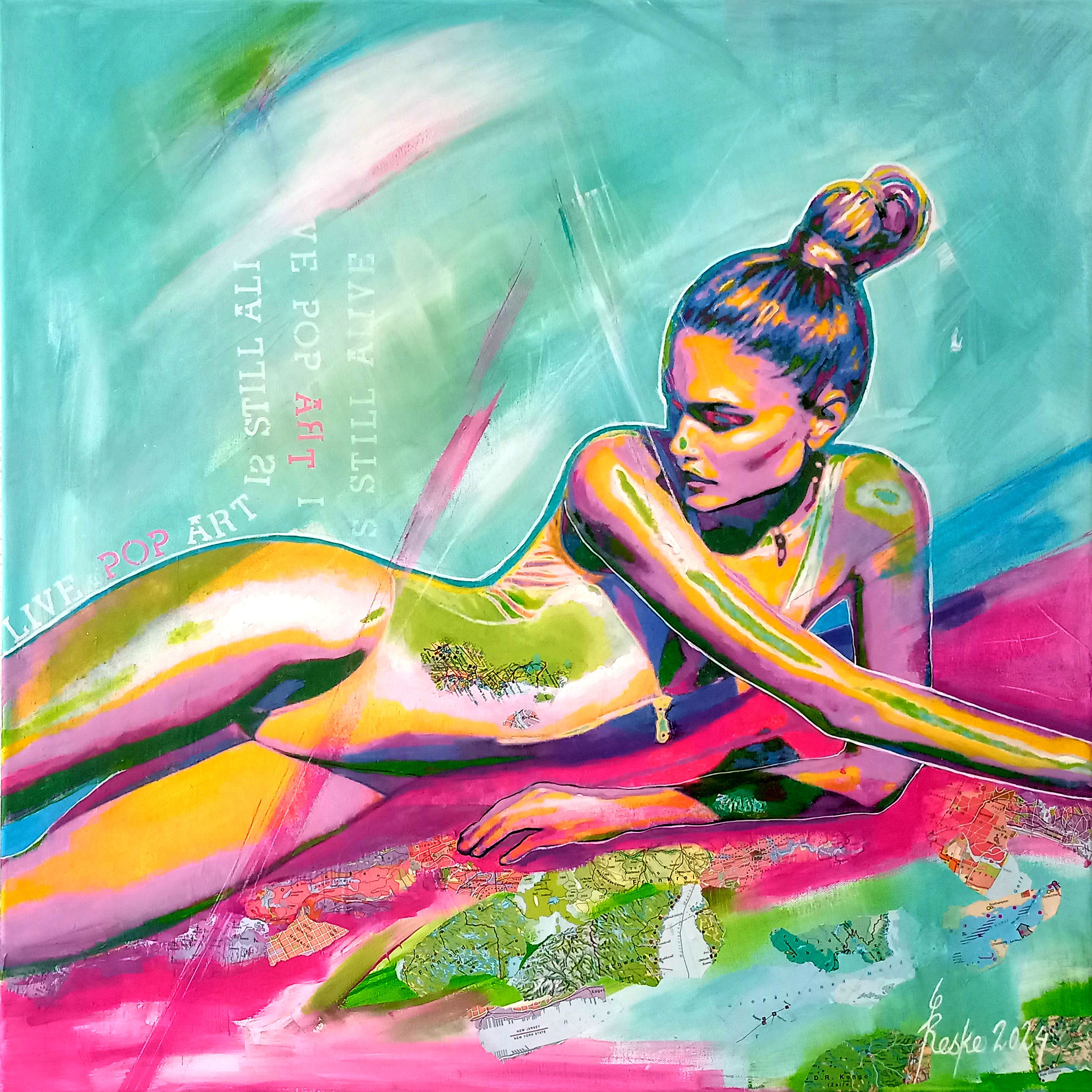 Die Badende XV - part of it - 80x80 cm - 2900 €