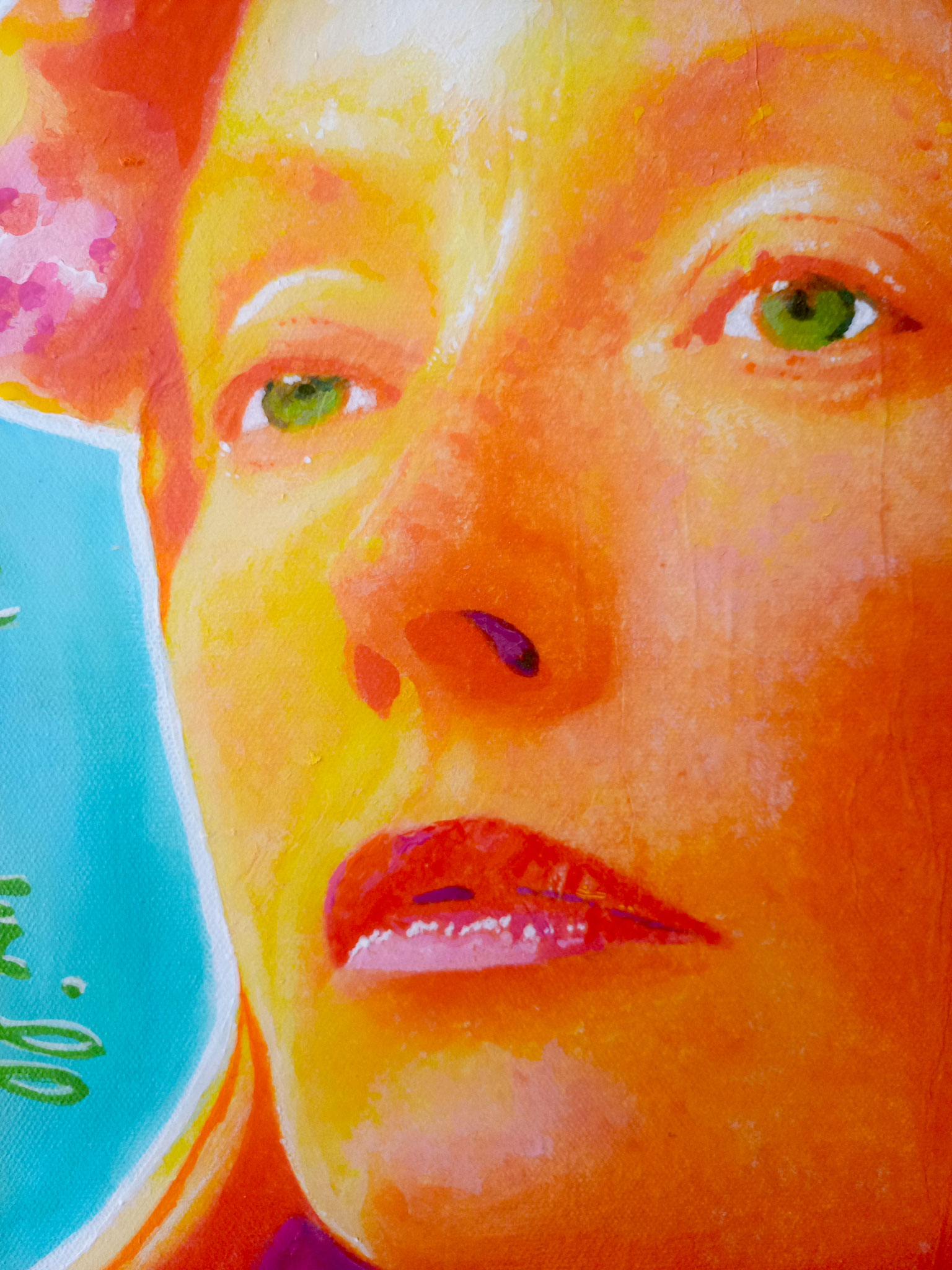 Detail "I paint flowers..."