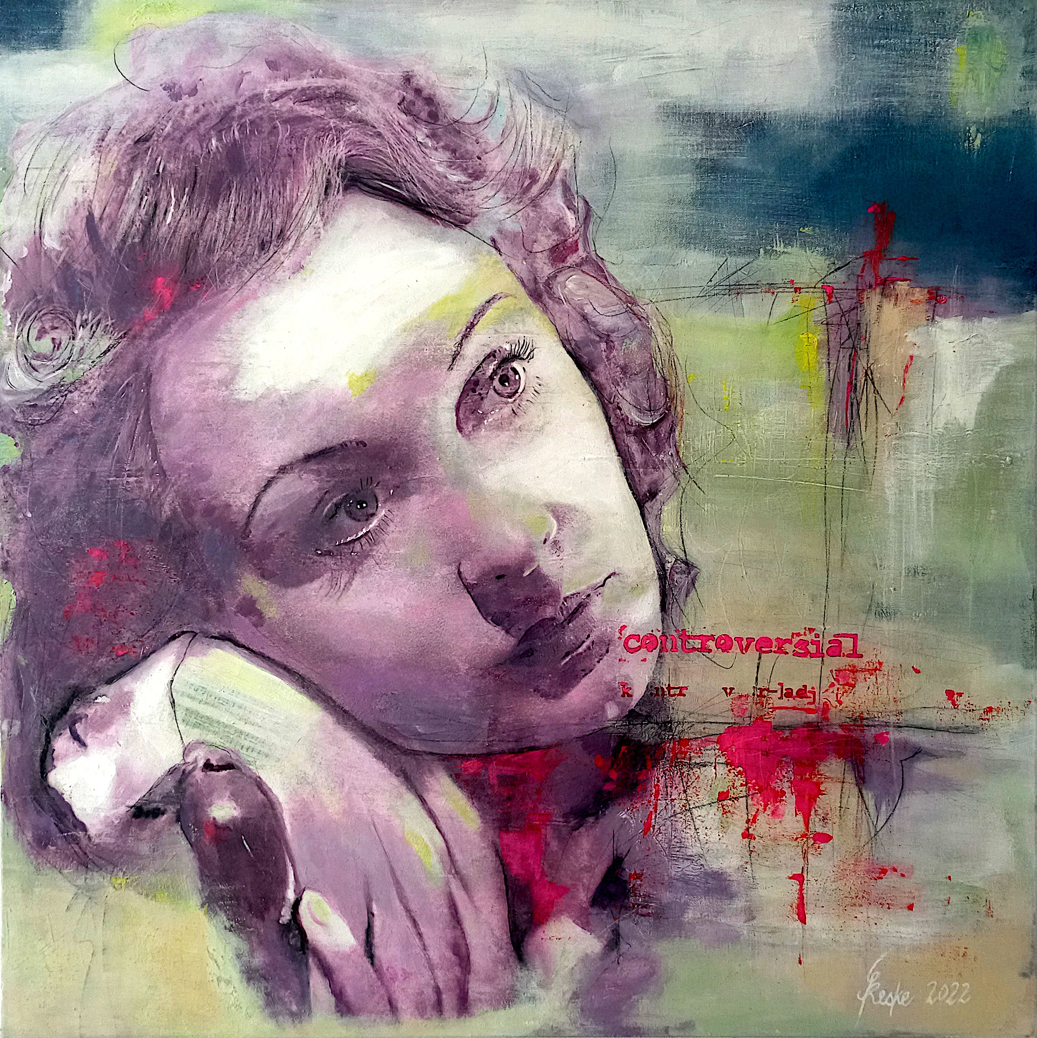 Zarah (Leander) - controversial - 90x90 cm - Preis 2800 €
