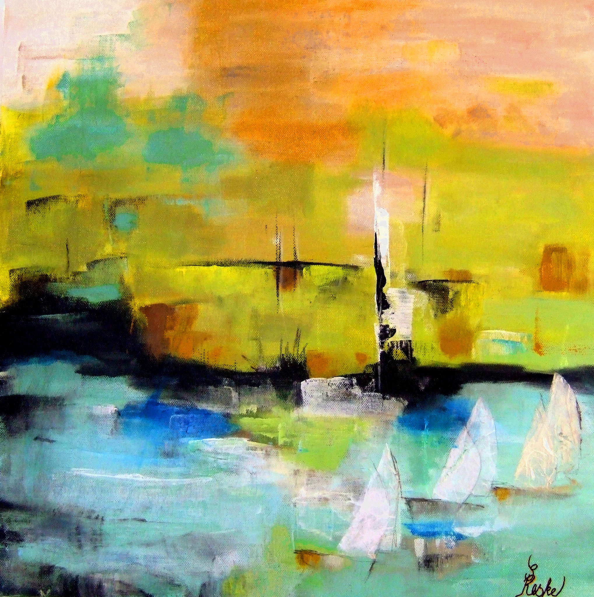 "Auf der Suche" - 50x50 cm