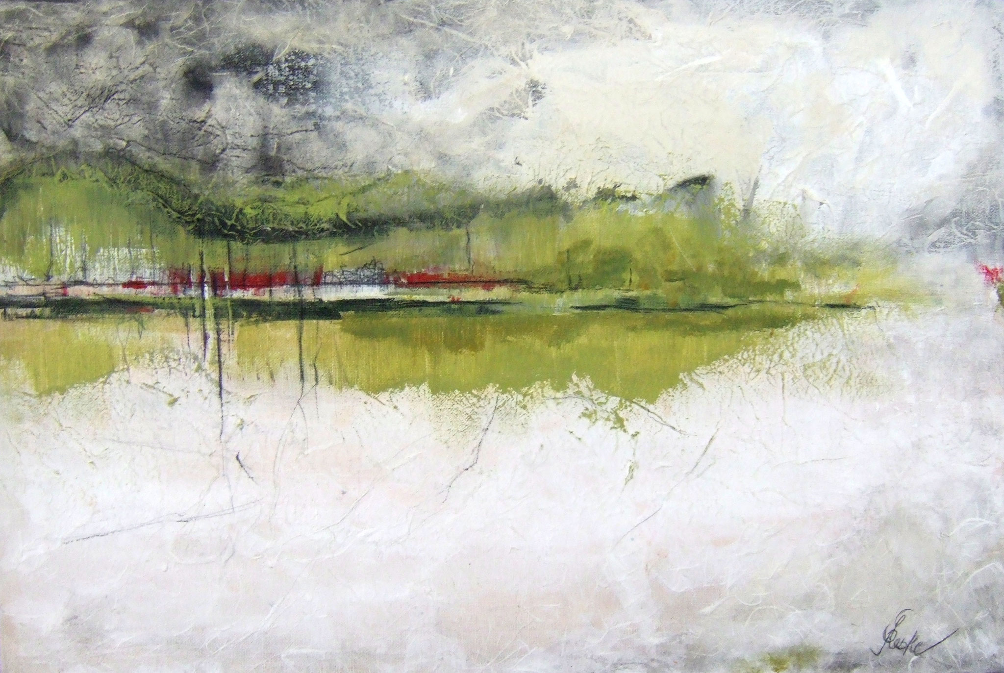 "Regen am See" - 60x40 cm