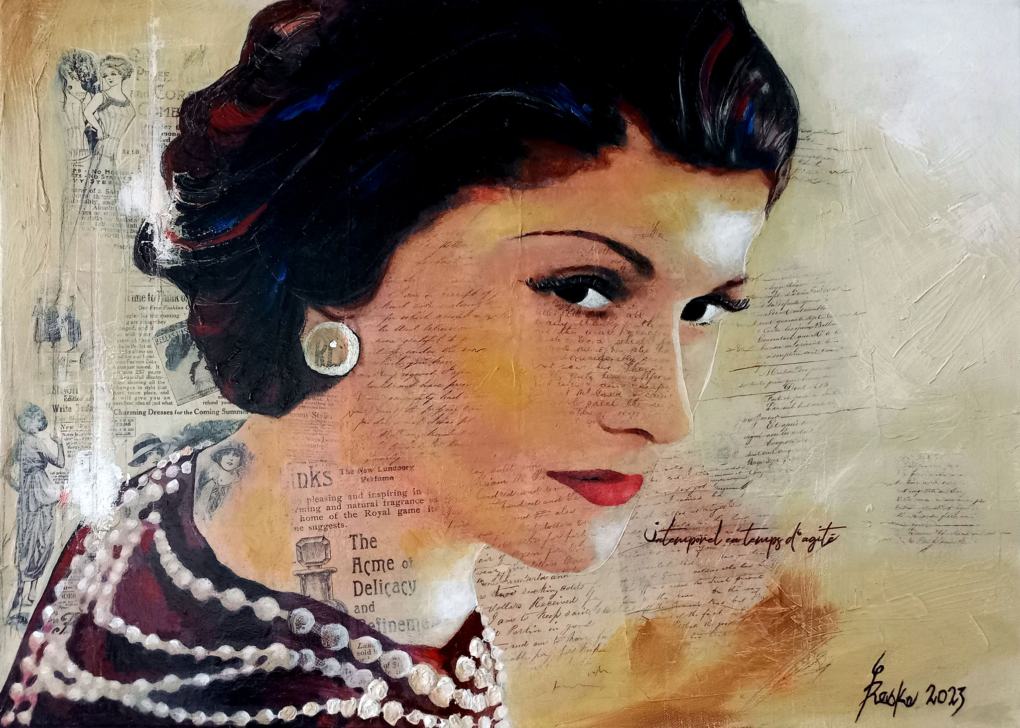 Coco I - intemporel en temps d'agité - 70x50 cm