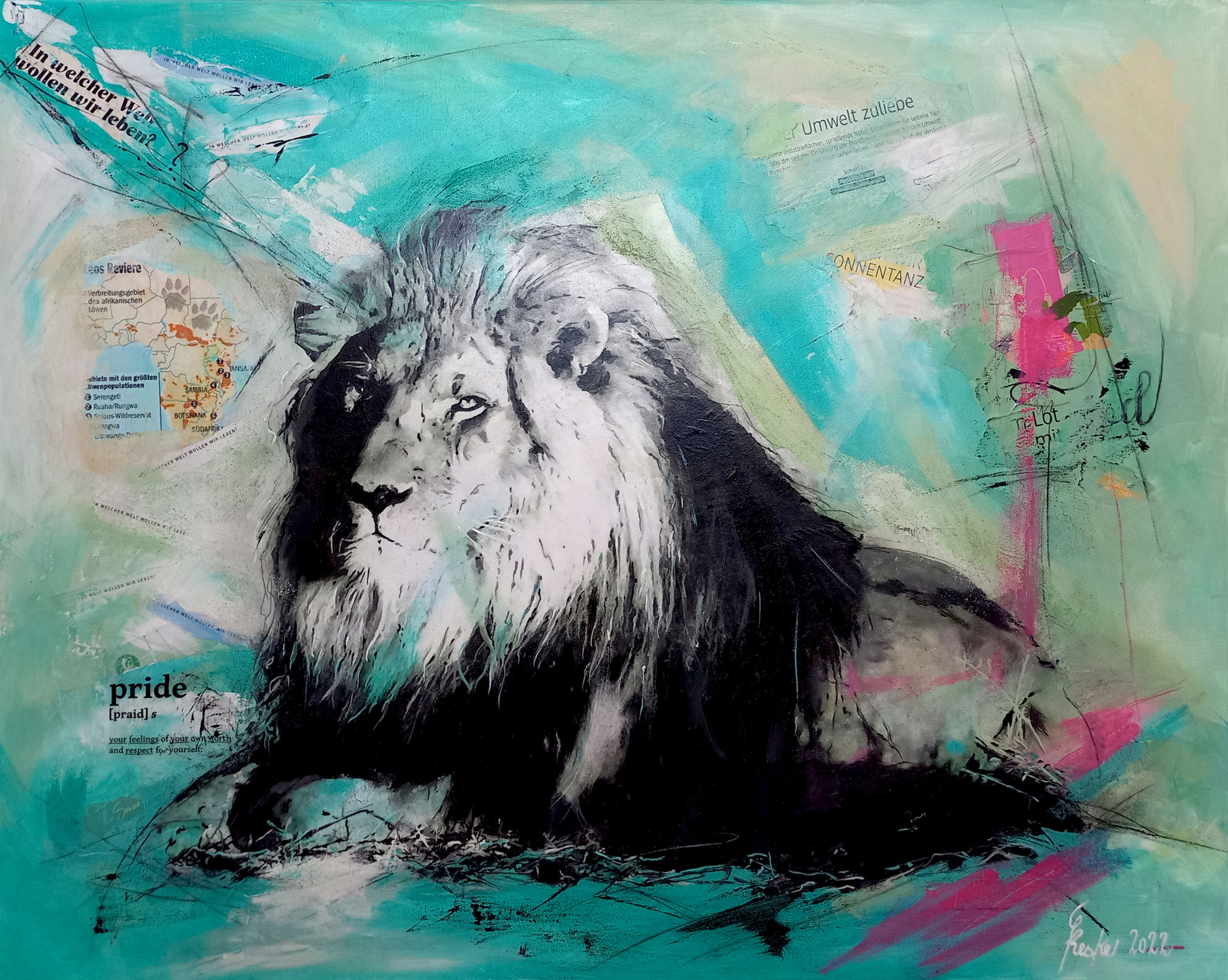 Lion I - pride - 80x100 cm, Preis 2800 €