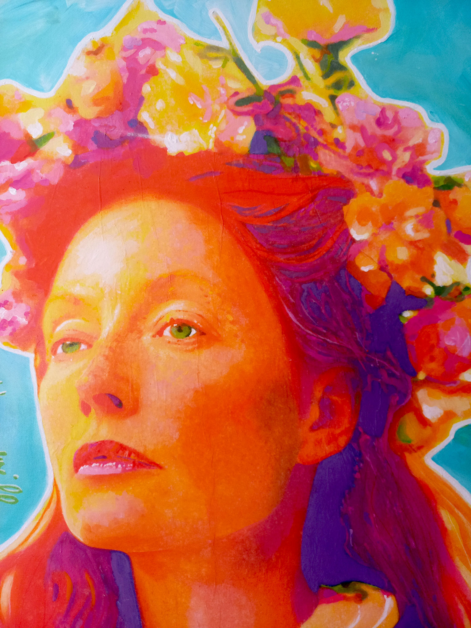Detail "I paint flowers..."