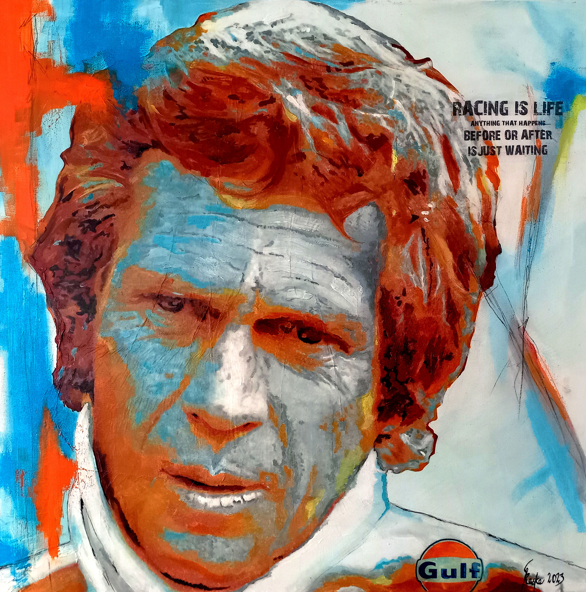 Mc Queen - 80x80 cm, Preis 3200 € - INTERNATIONALER KUNSTPREIS