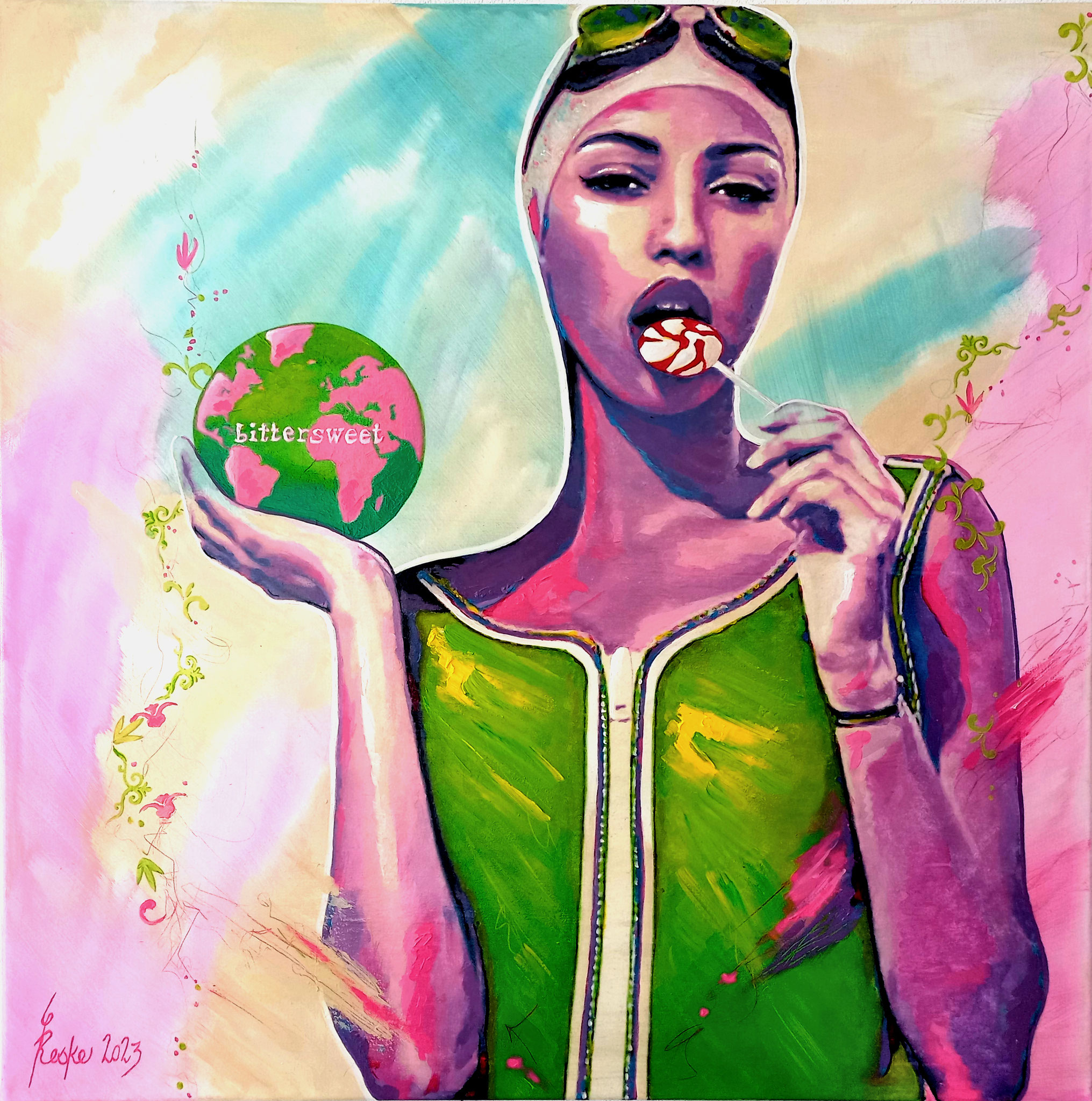 Die Badenden VIII - bittersweet - 90x90 cm - 3400 € - INTERNATINALER KUNSTPREIS