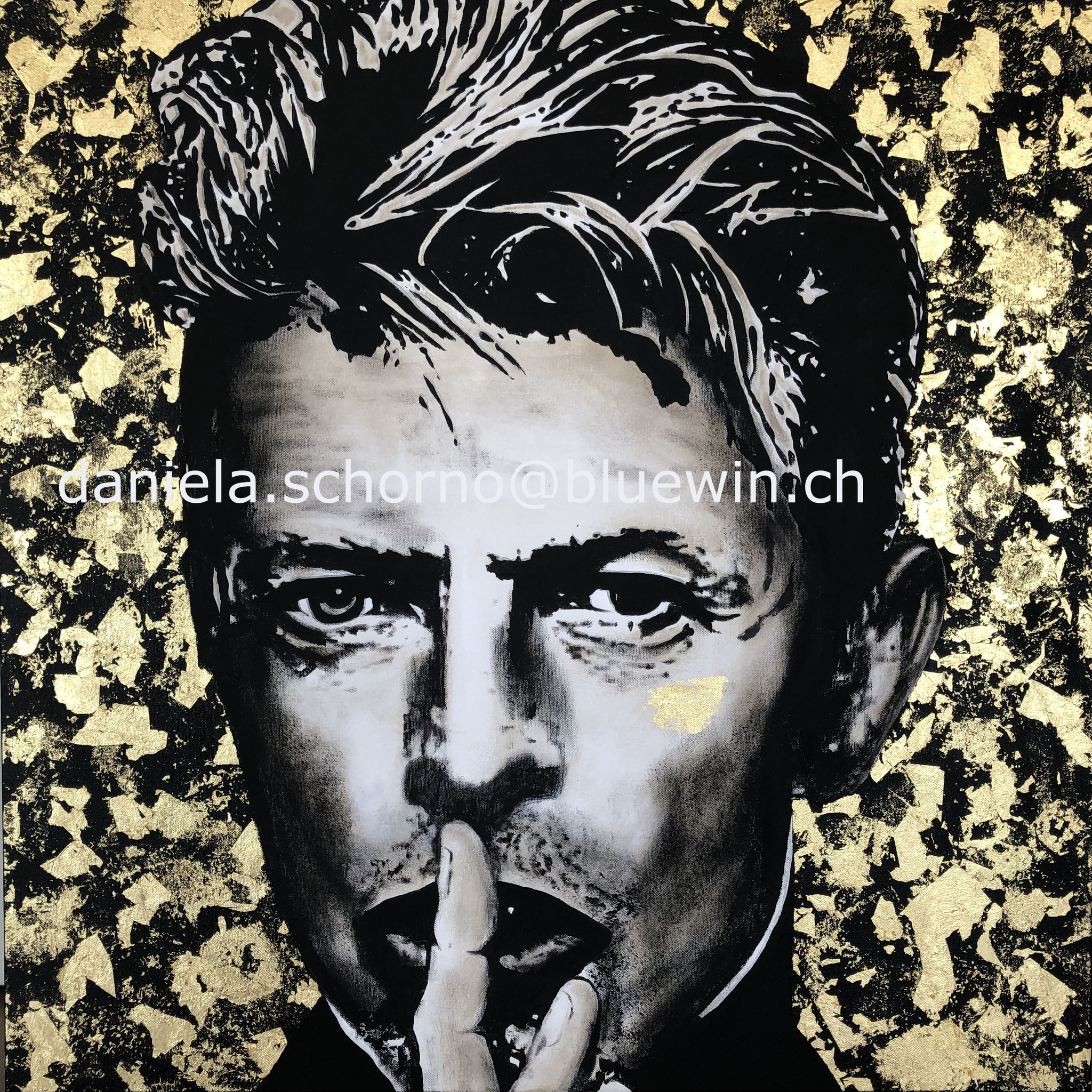 Bild von Daniela Schorno Bowie  schwarz 70 x 70