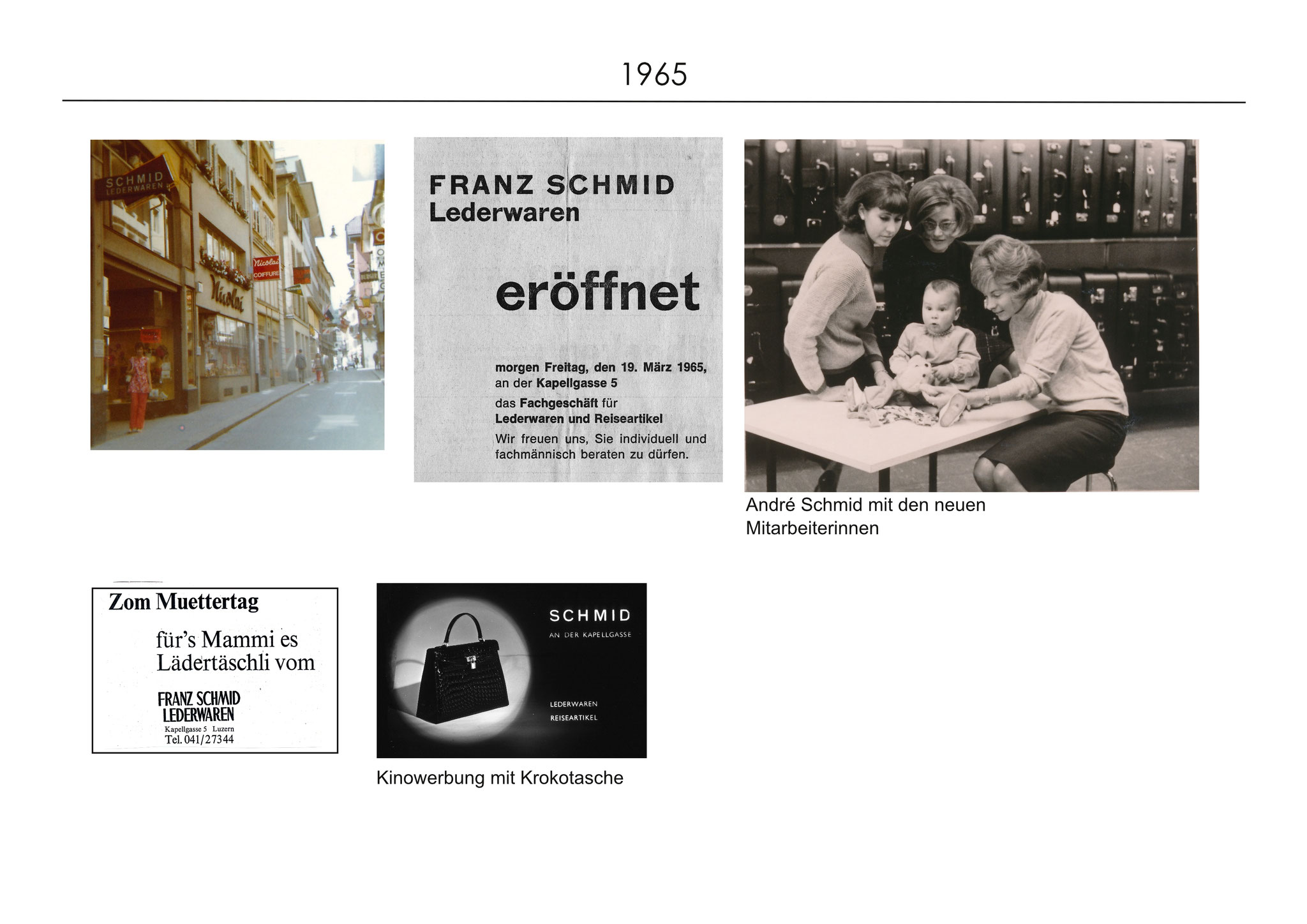 1965 André Schmid als Kleinkind mit Mitarbeiterinnen