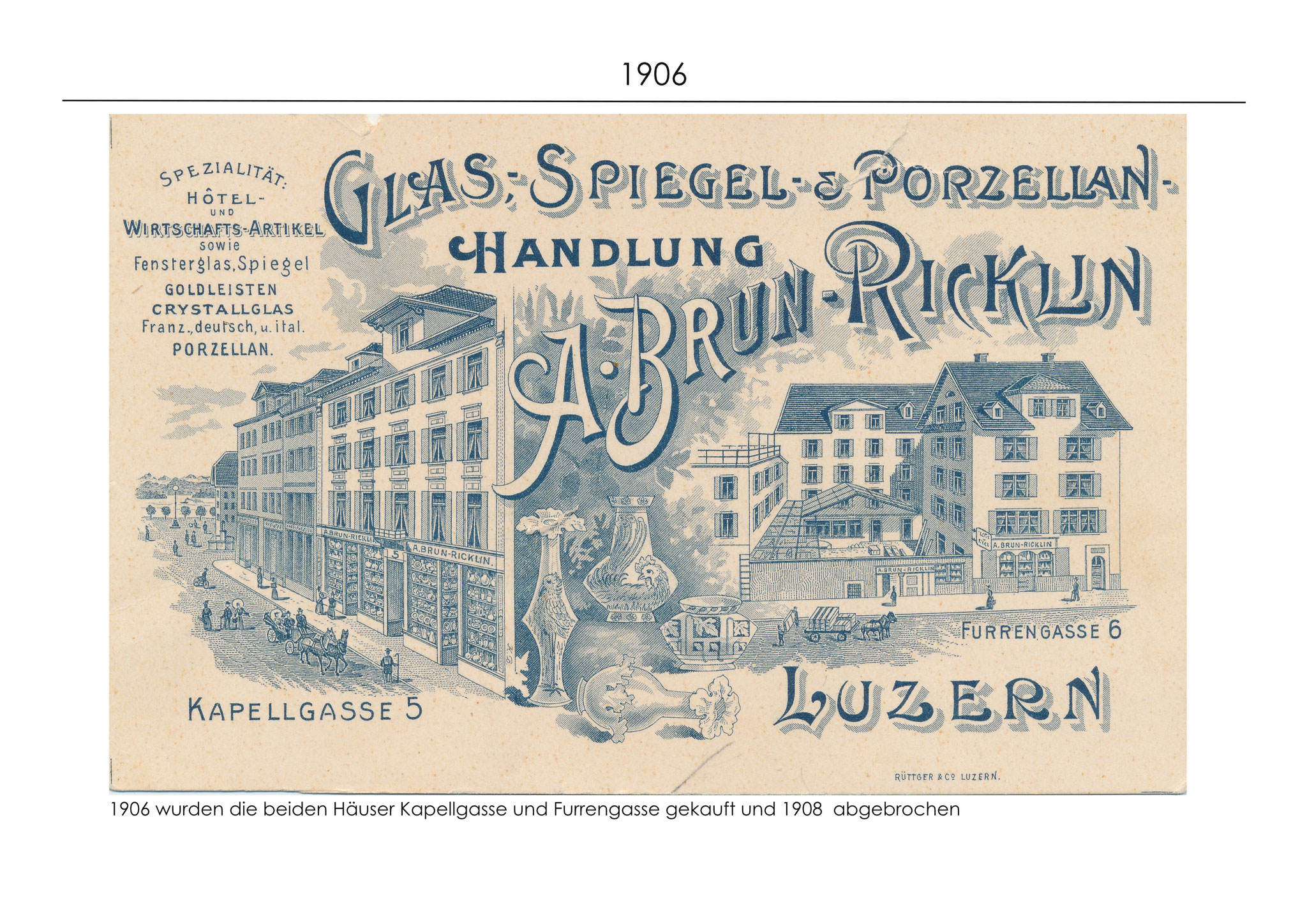 1908 wurden die Häuser abgebrochen.