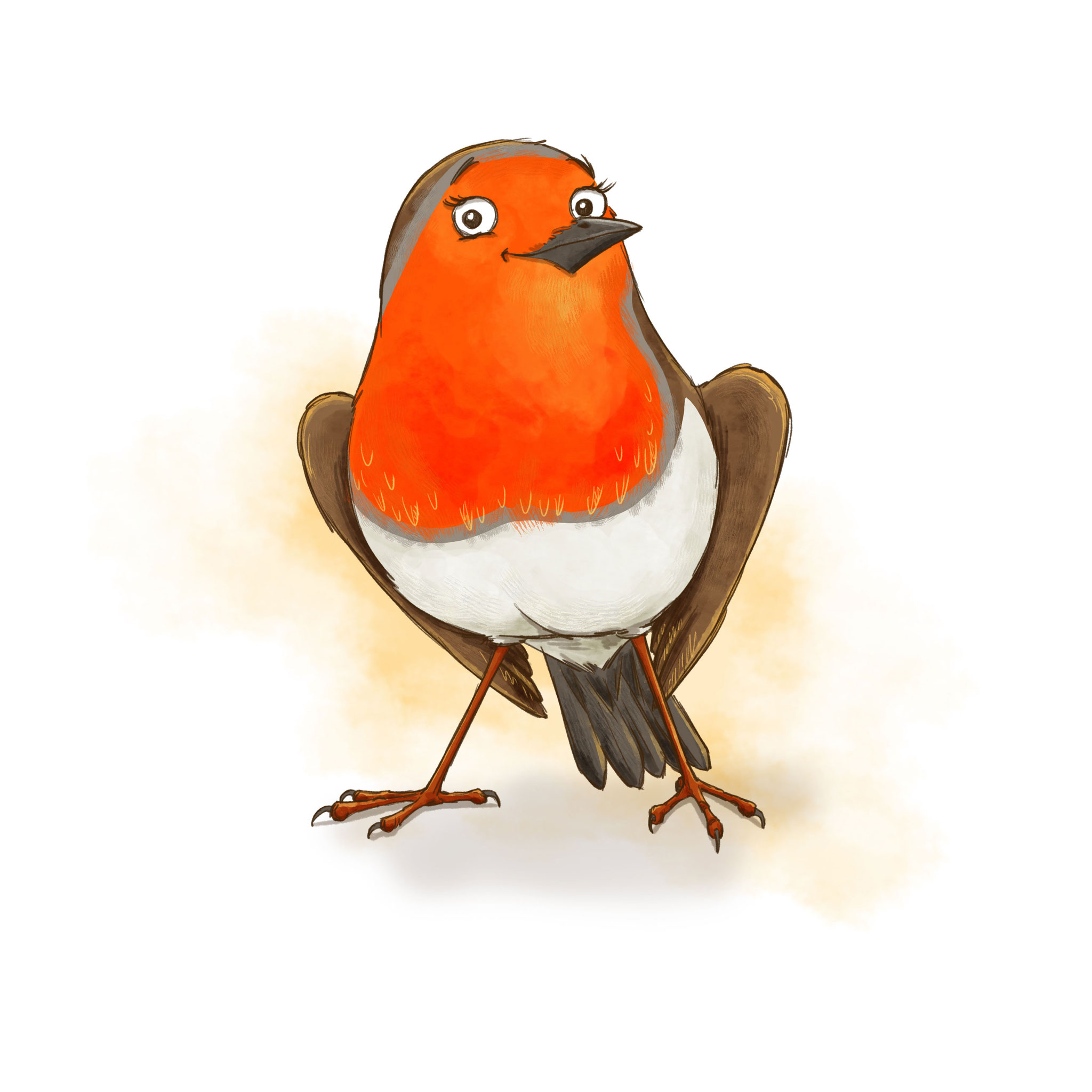 Illustrationen für den Erlebnispfad Rosi Rotkehlchen in Oppenau.