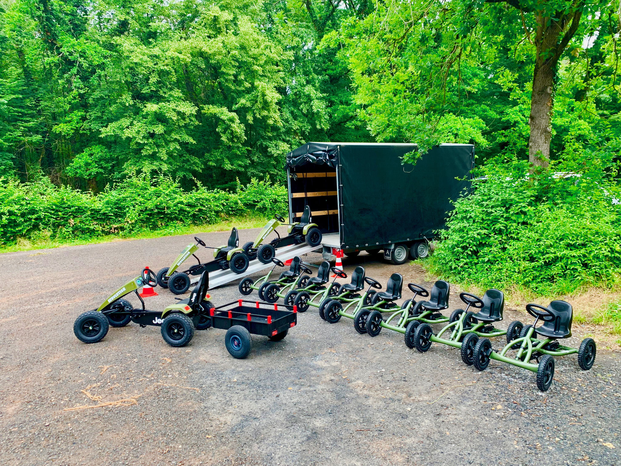 Nur einige wenige von unseren GoKarts, Pedalkarts bzw. Pedlkarts