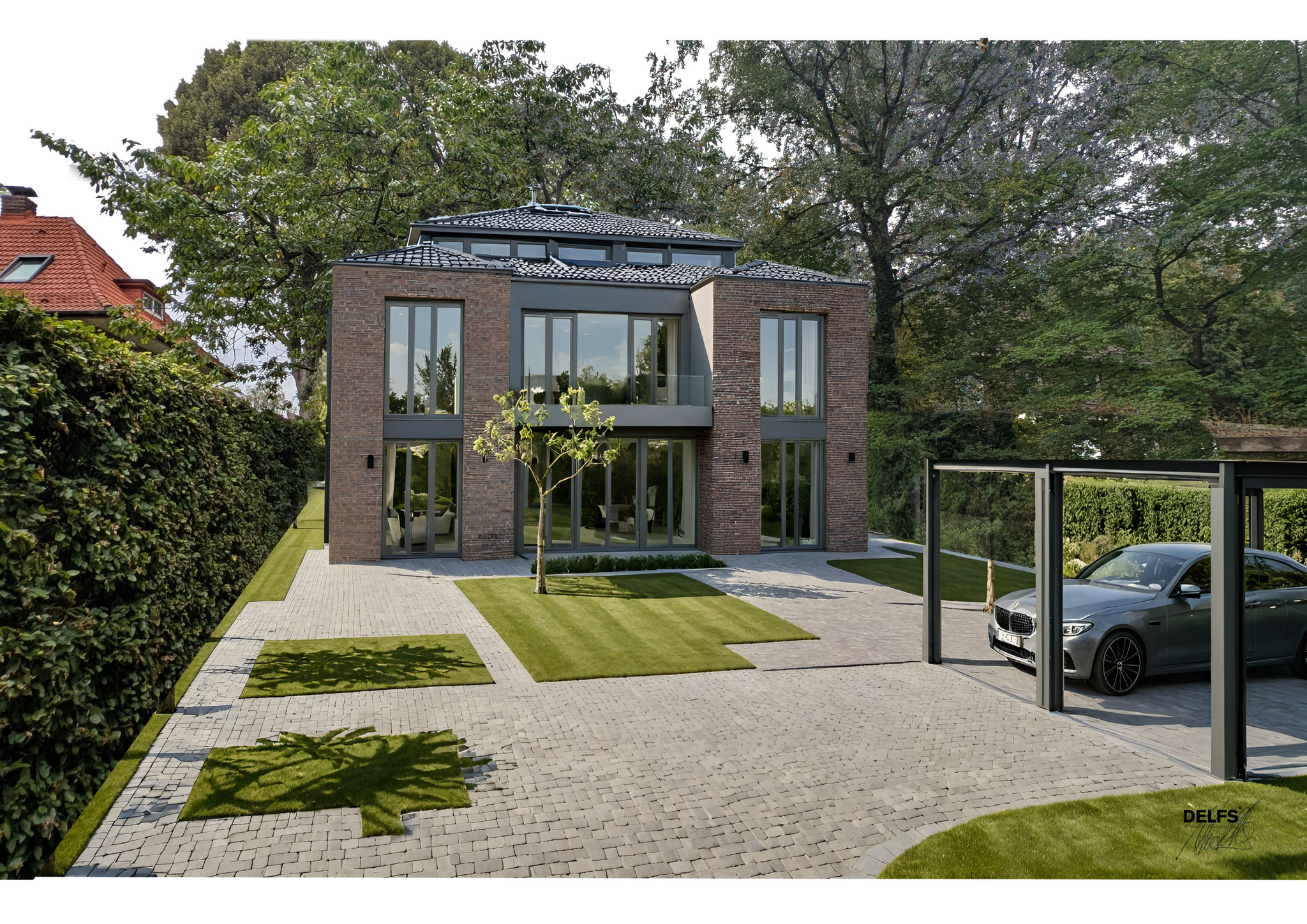 Haus N Perspektive von der Straße