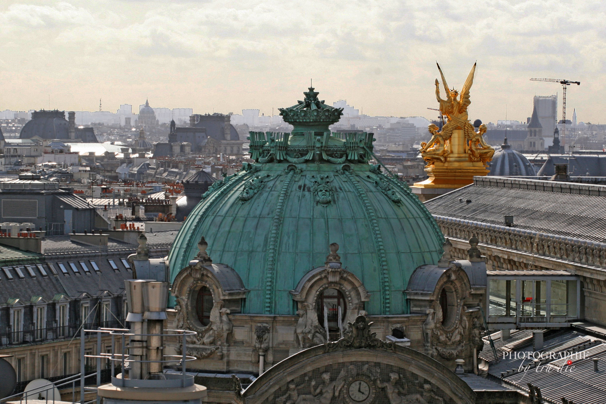 Bild: Aussicht von der Dachterrasse der Galeries Lafayette, Paris  