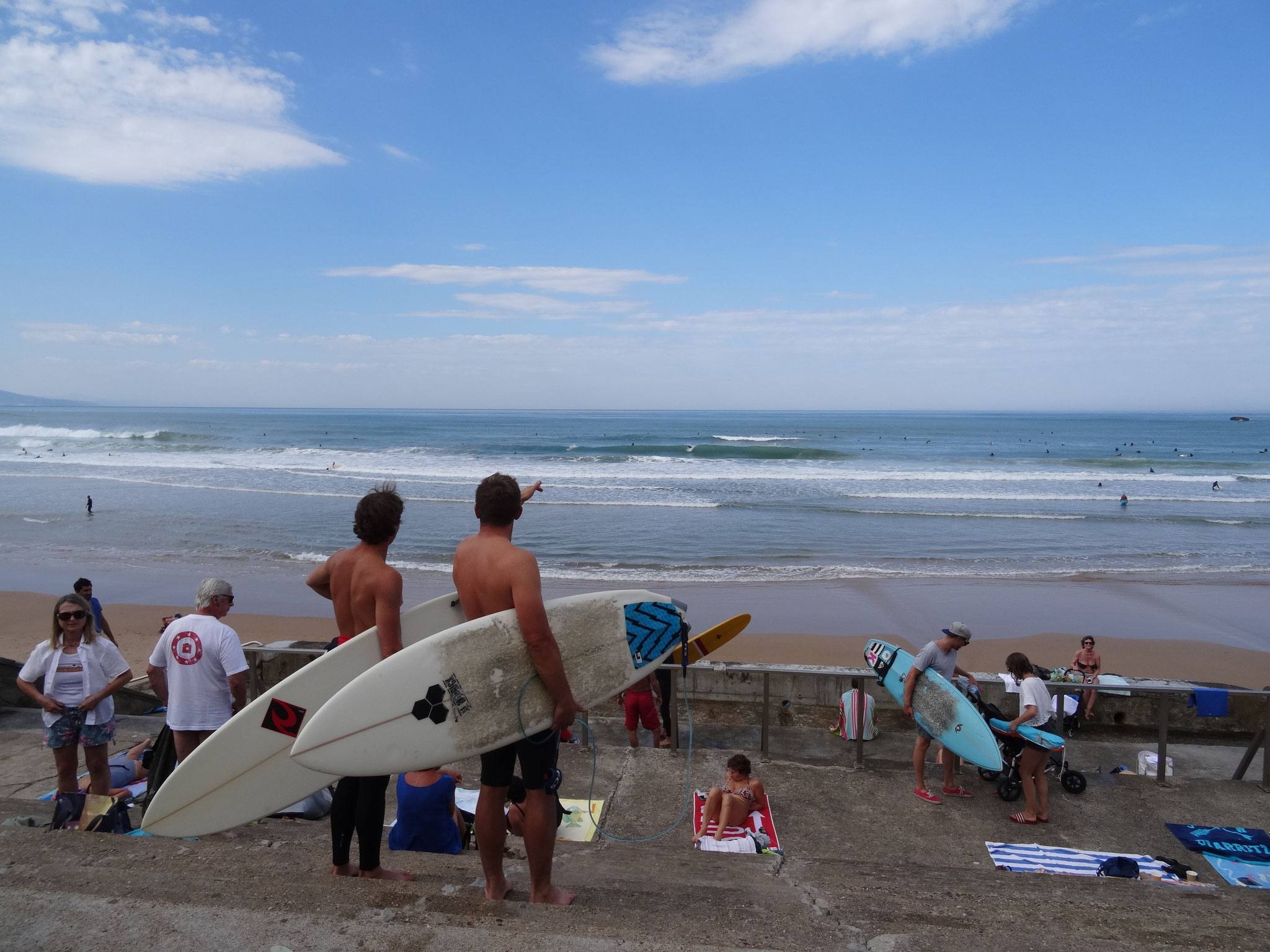 Bild: am Strand von Biarritz 