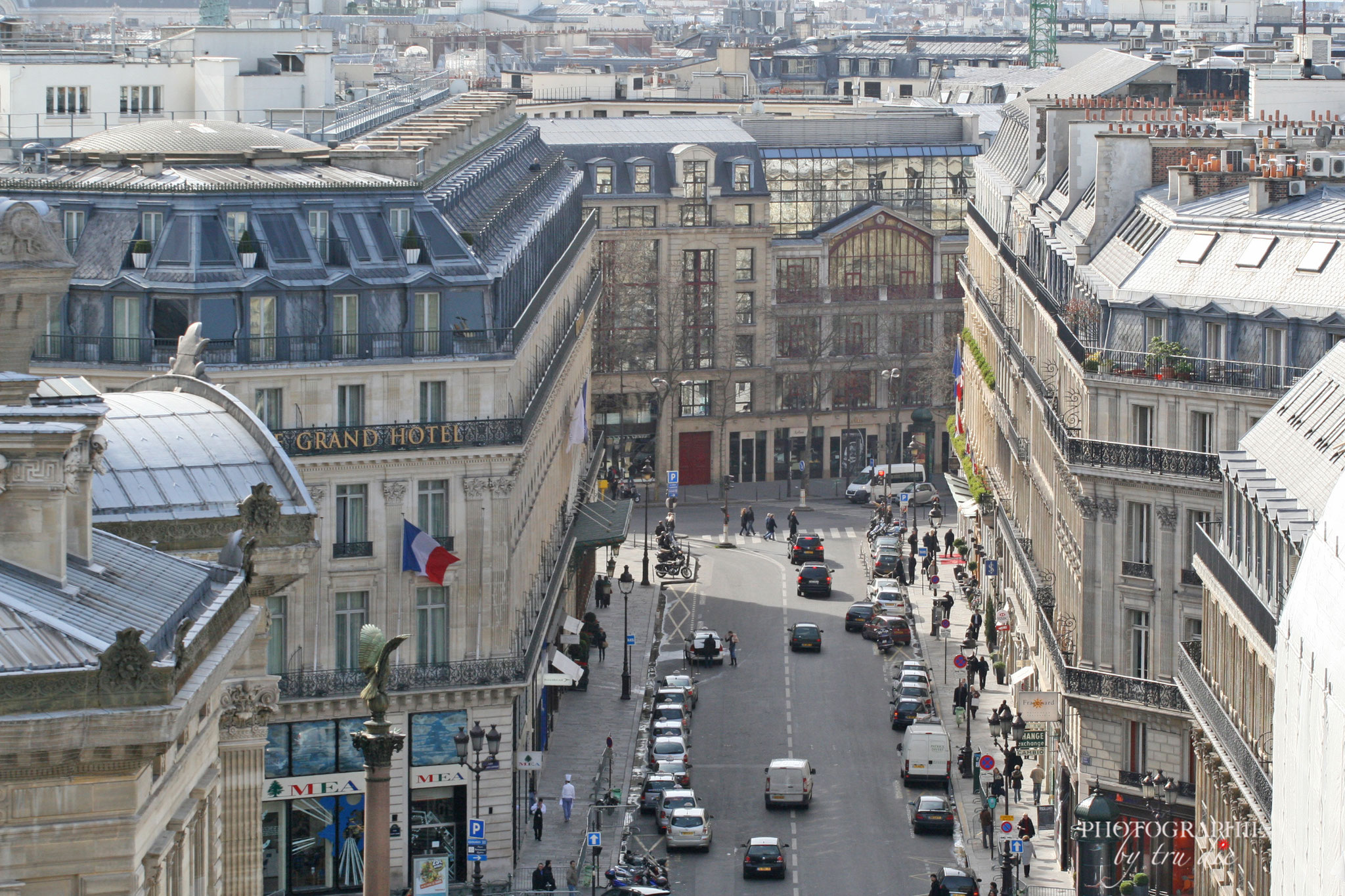 Bild: Aussicht von der Dachterrasse der Galeries Lafayette, Paris  