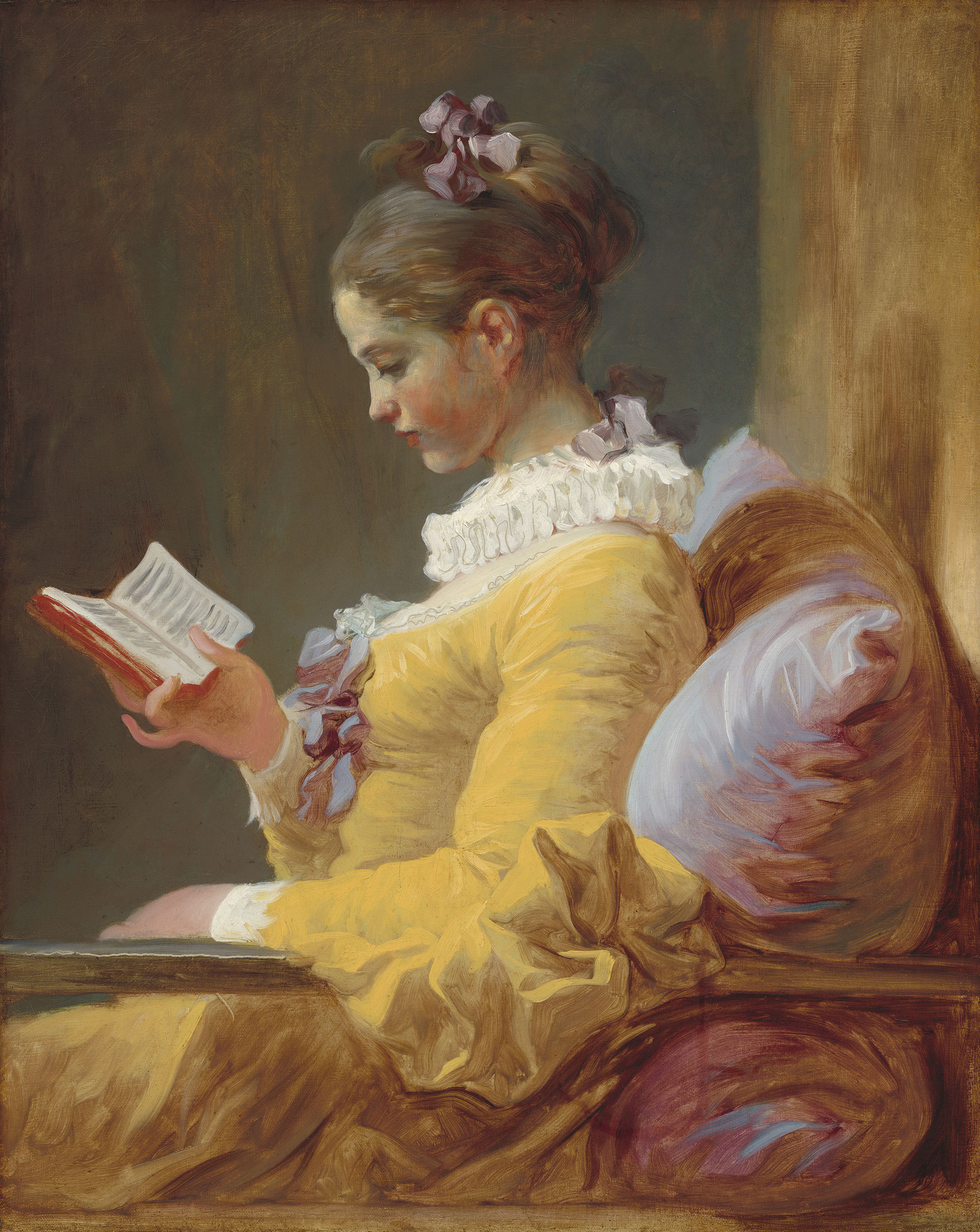 Jean-Honoré FRAGONARD, "La Liseuse" (1770-1772), huile sur toile, 81,1 x 64,8 cm