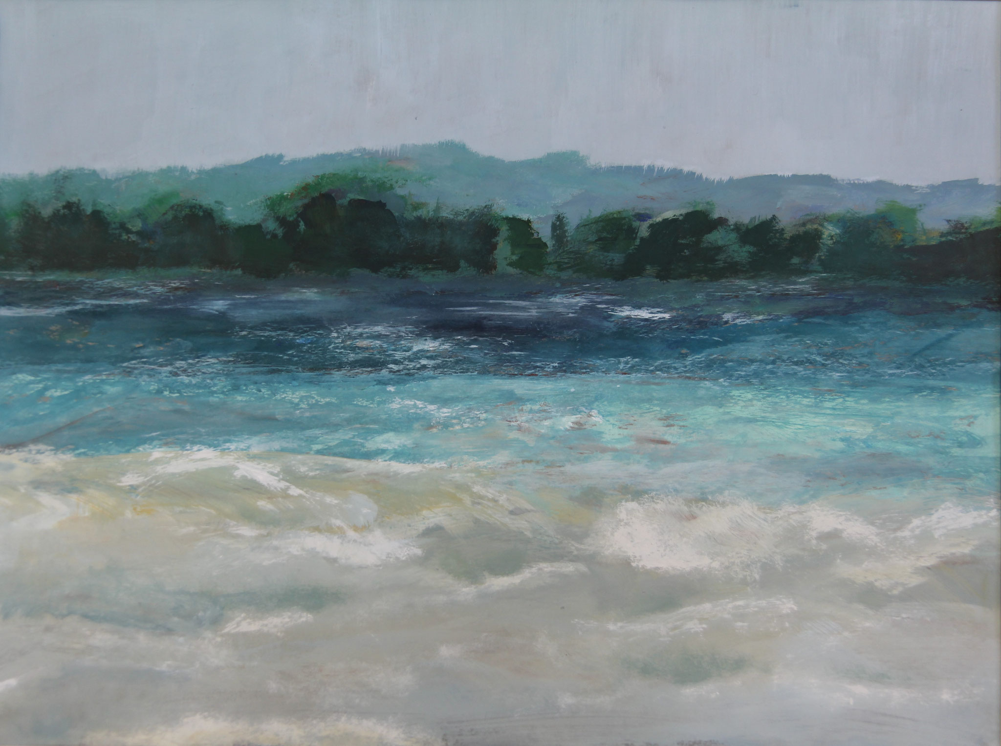 Sturm am Ammersee, Öl auf Leinwand, 73 x 91 cm, 2020