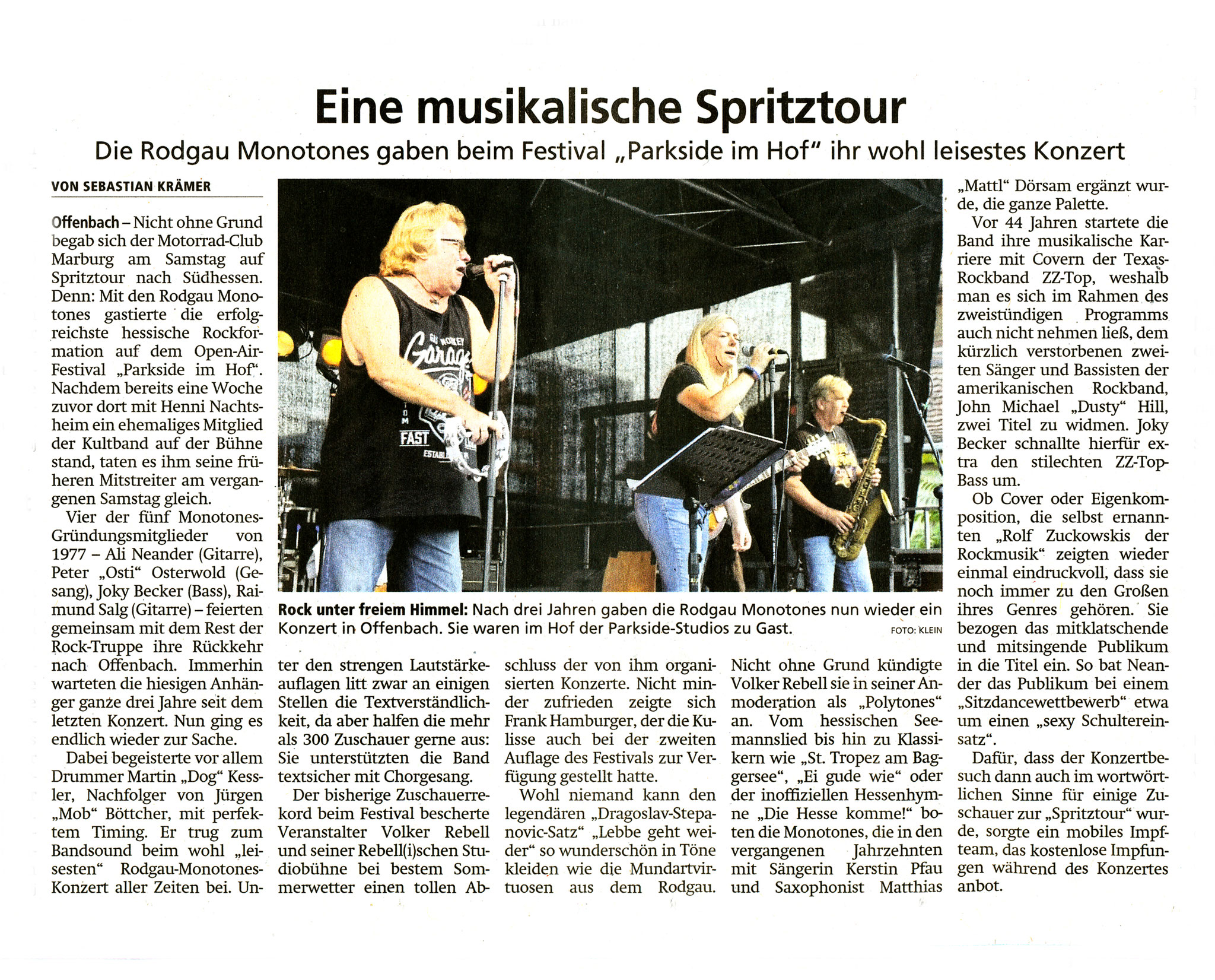 Offenbach Post, 23. August 2021