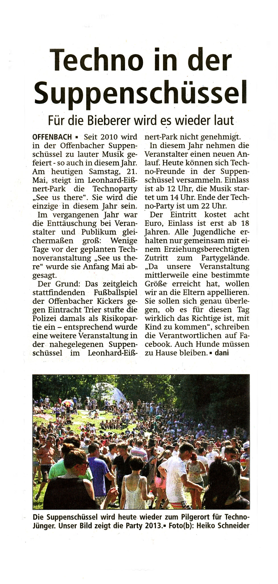 Offenbach Post, 21. Mai 2016