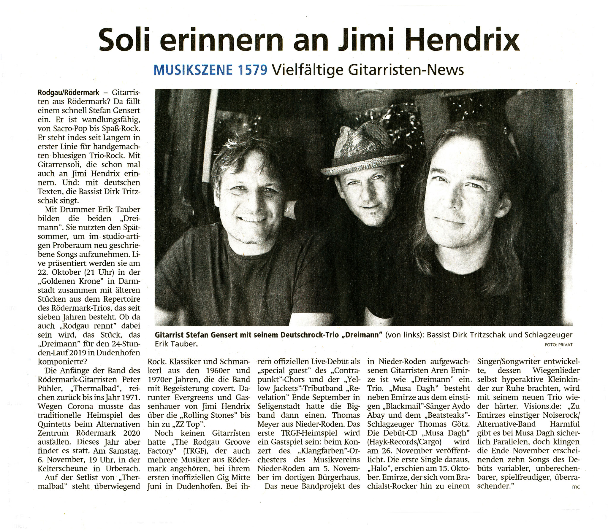 Offenbach Post, 16. Oktober 2021