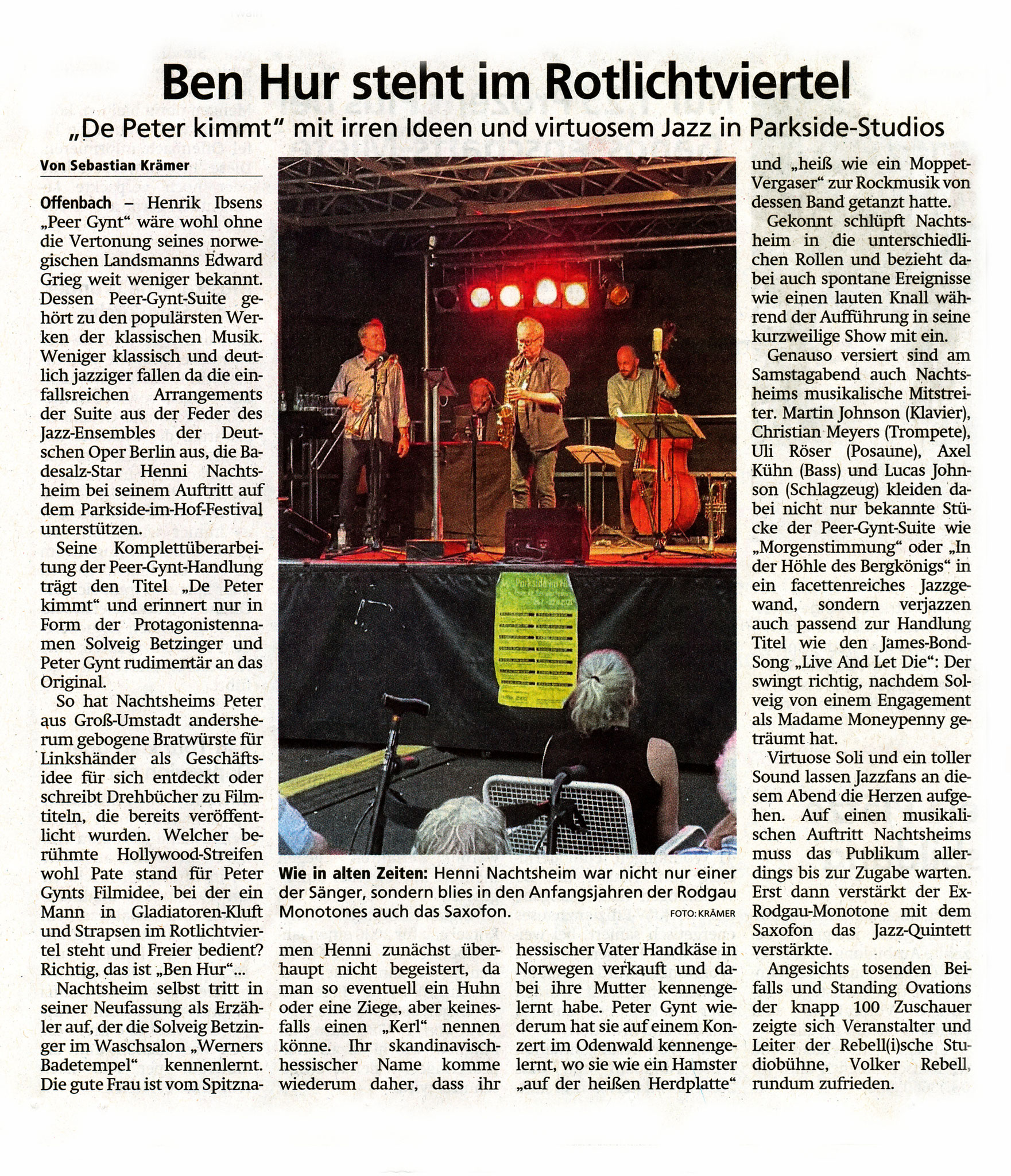 Artikel Offenbach Post, 16. August 2021