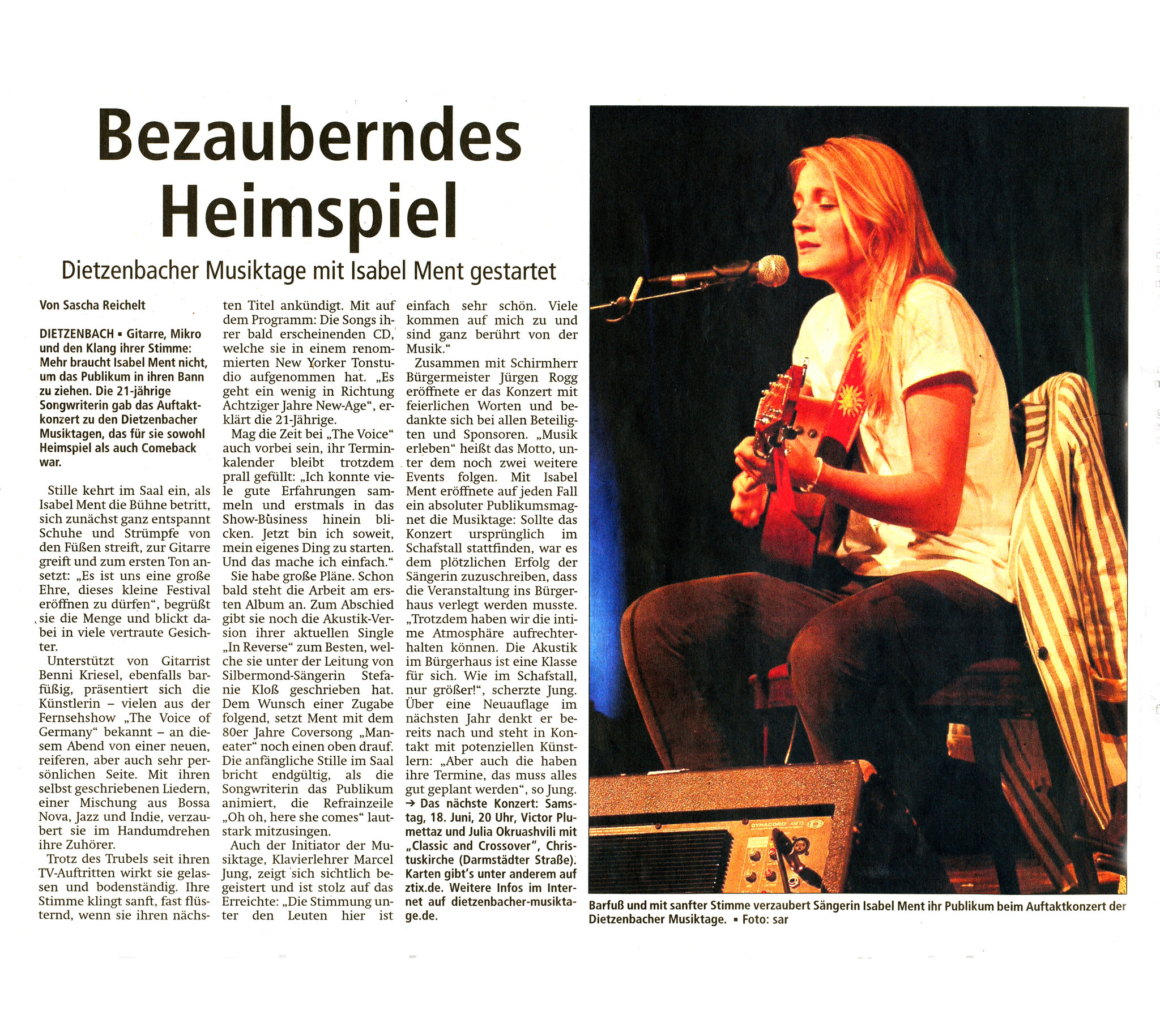 Offenbach Post, 13. Juni 2016