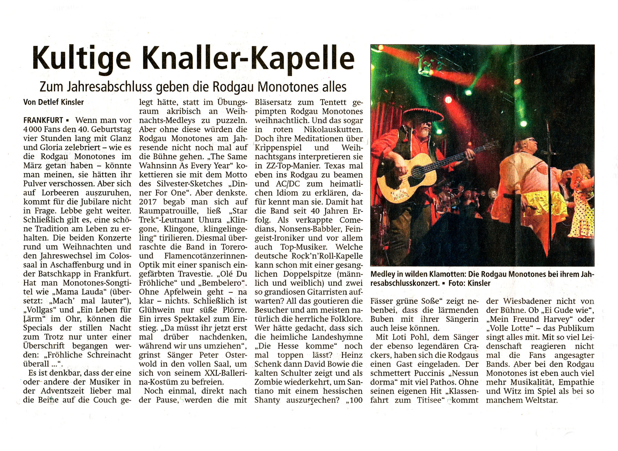 Offenbach Post, 29. Dezember 2018