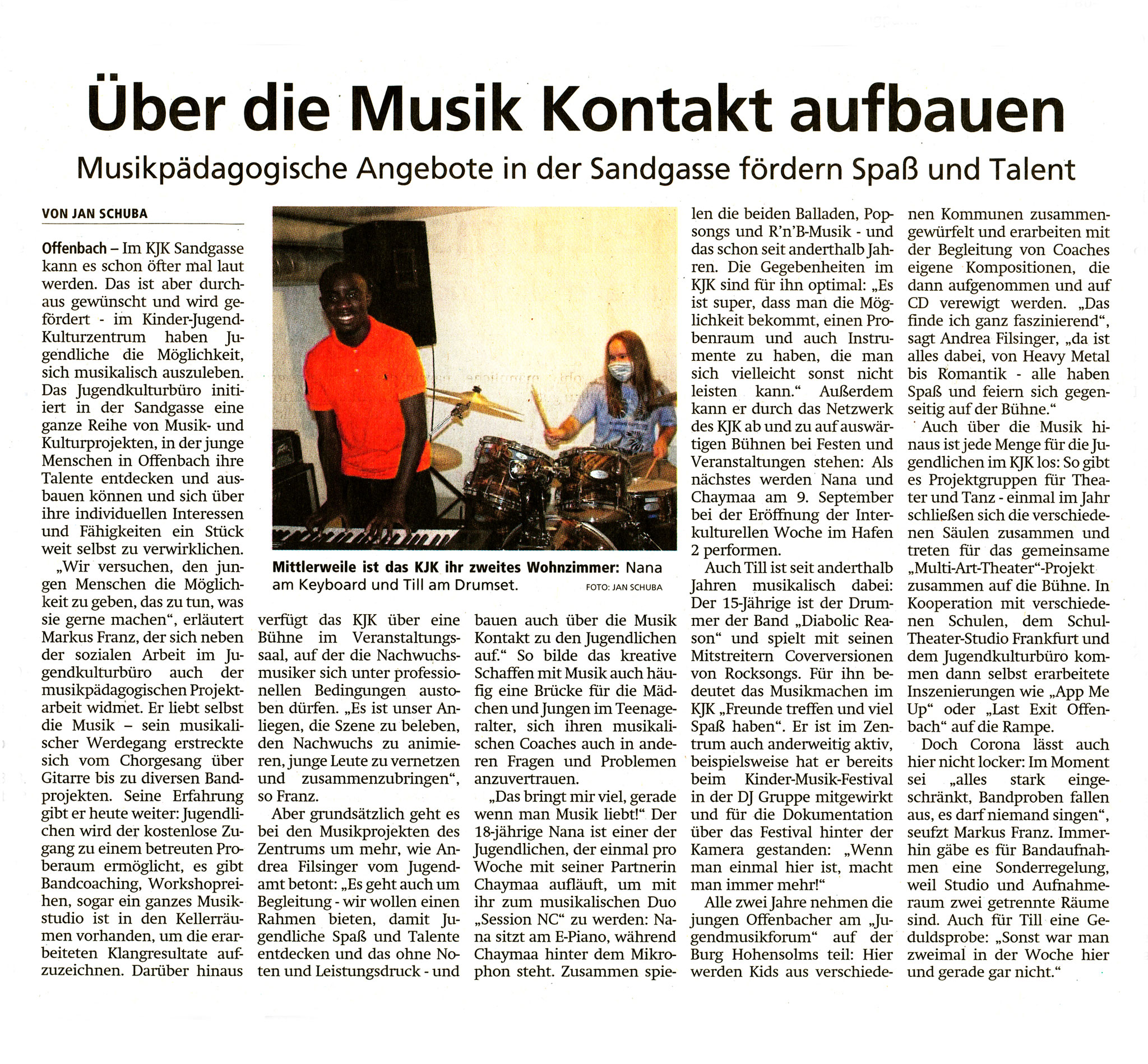Offenbach Post, 26. August 2020