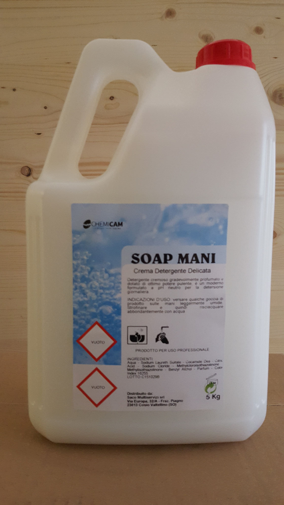 SOAP MANI - Detergente cremoso alla profumazione di rosa, PH neutro, con glicerina