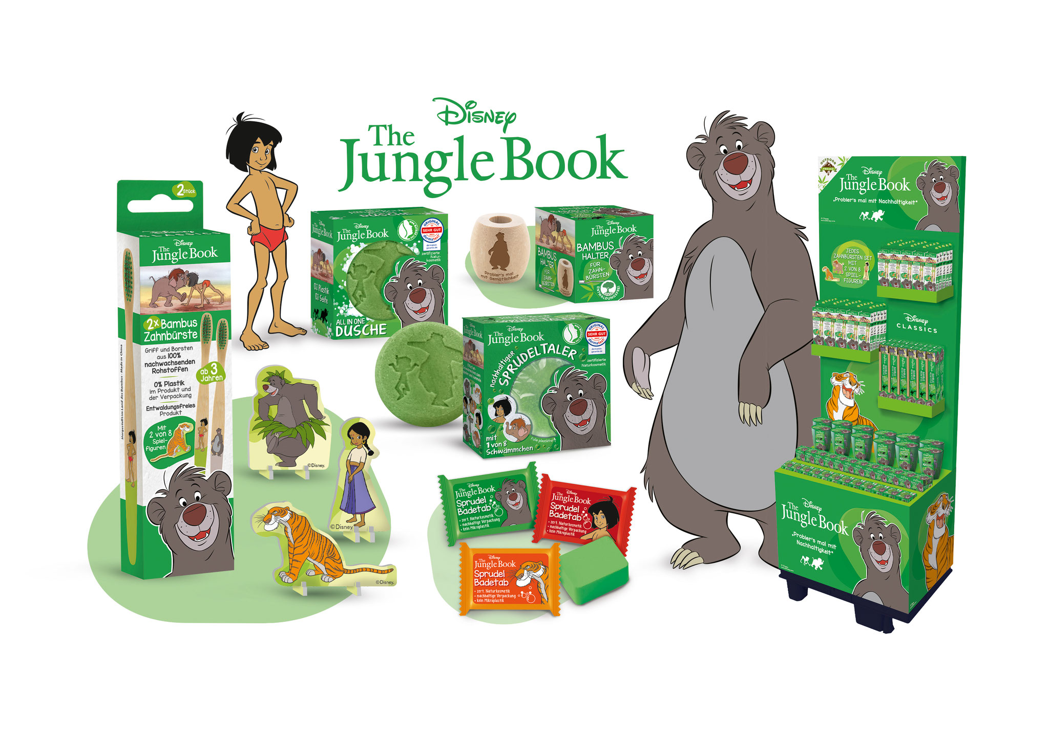 Disney Jungle Book Zahnbürsten, Duschseifen, Badebomben
