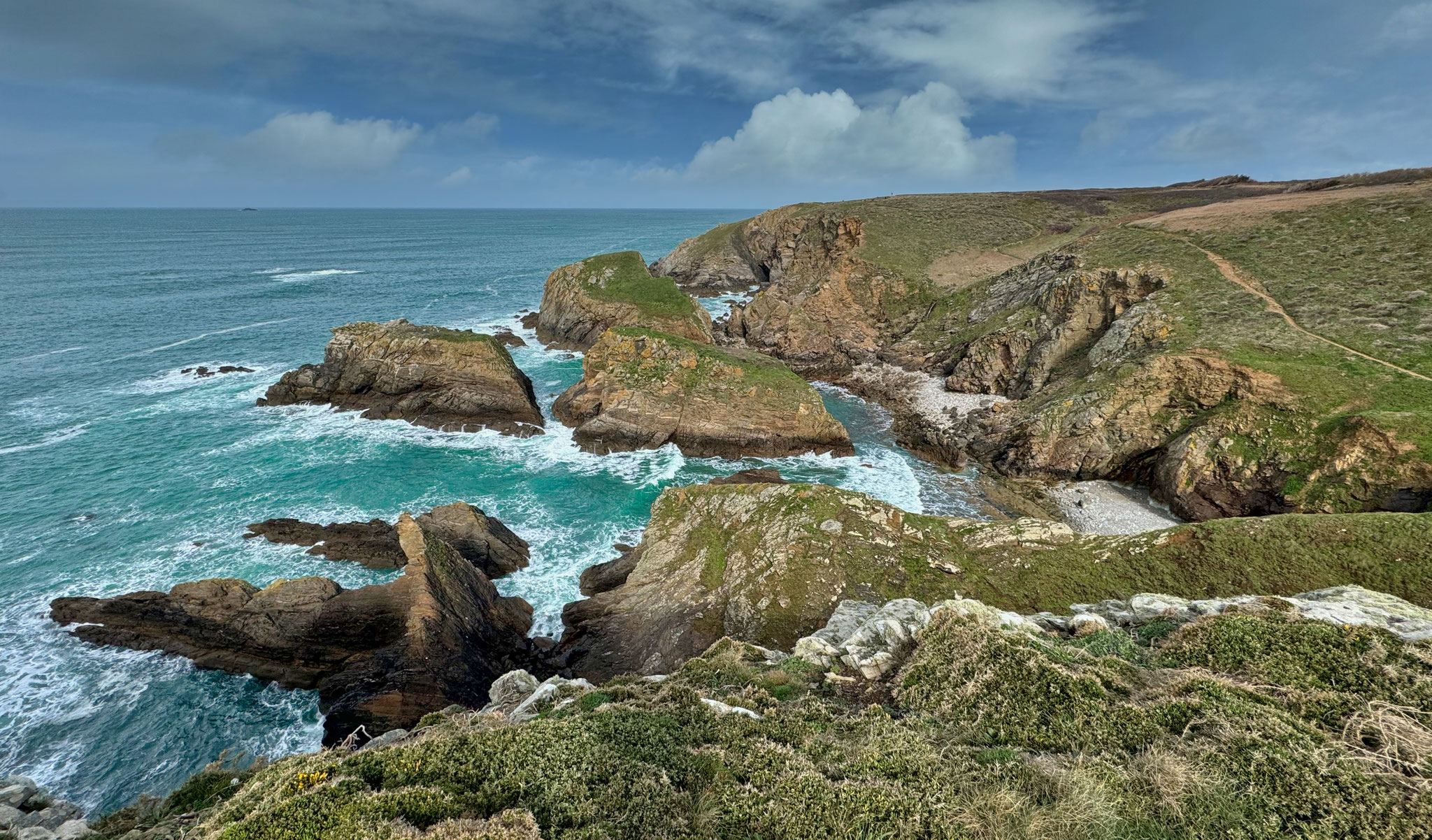 GR 34 Port Vorlen nach Pointe du Van, Felsen