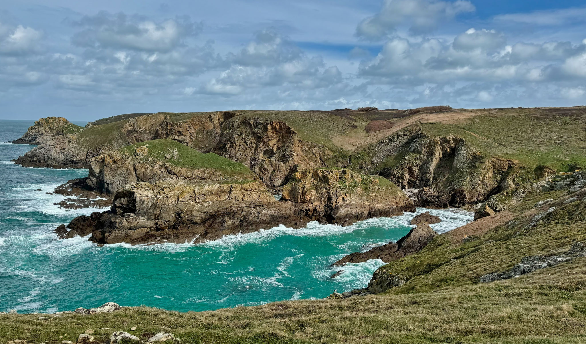GR 34 Port Vorlen nach Pointe du Van, Felsen