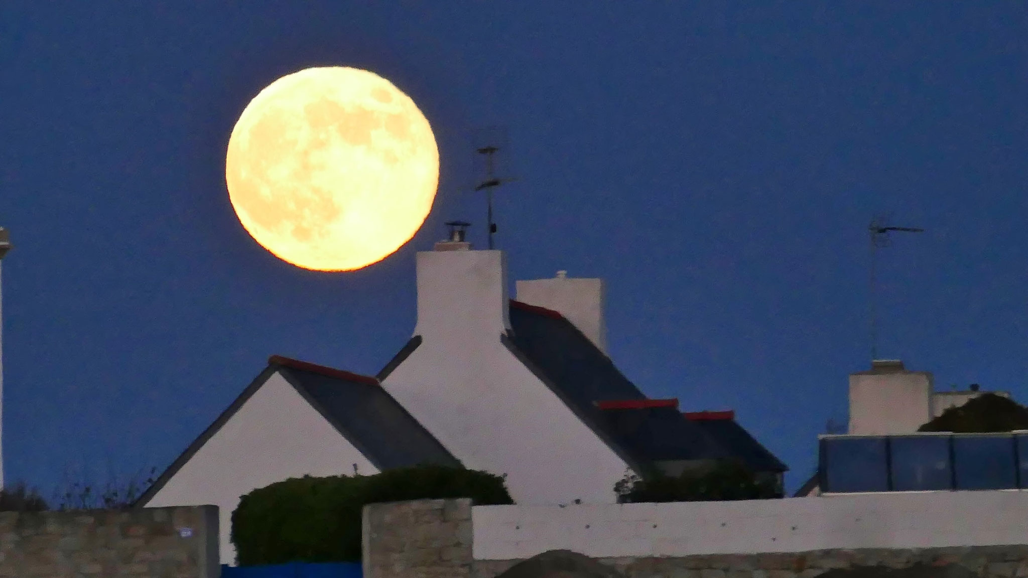 Cap Sizun, Vollmond, Finistère, Bretagne