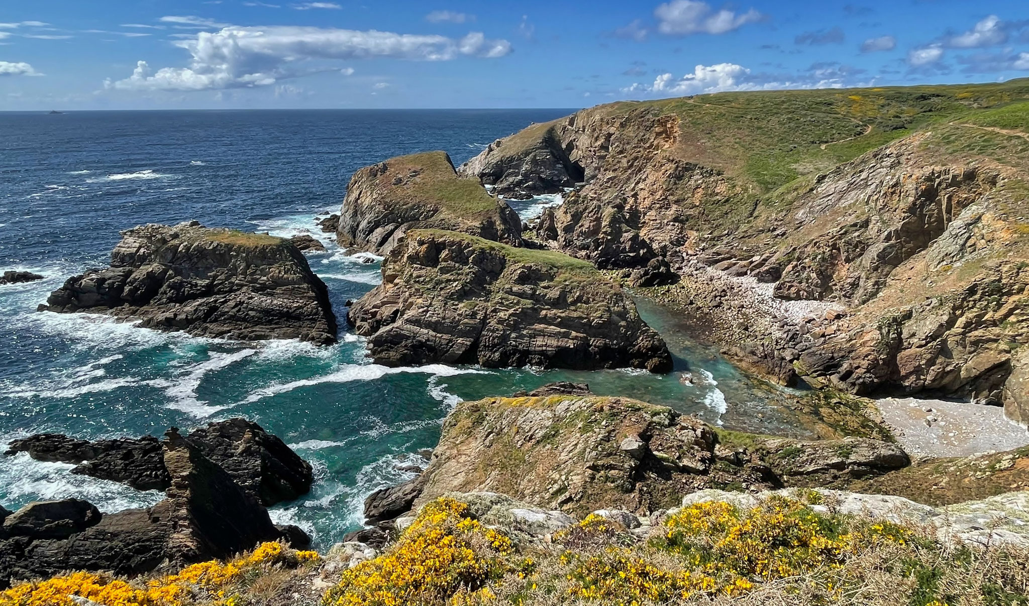 GR 34 Port Vorlen nach Pointe du Van, Felsen