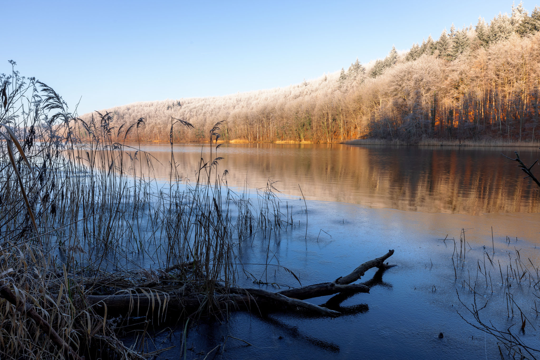 Als ob der Frost weggebrannt wird