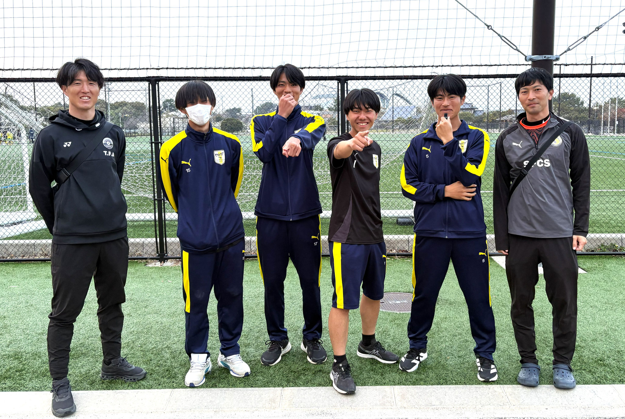 審判を手伝ってくれた豊丘高等学校サッカー部