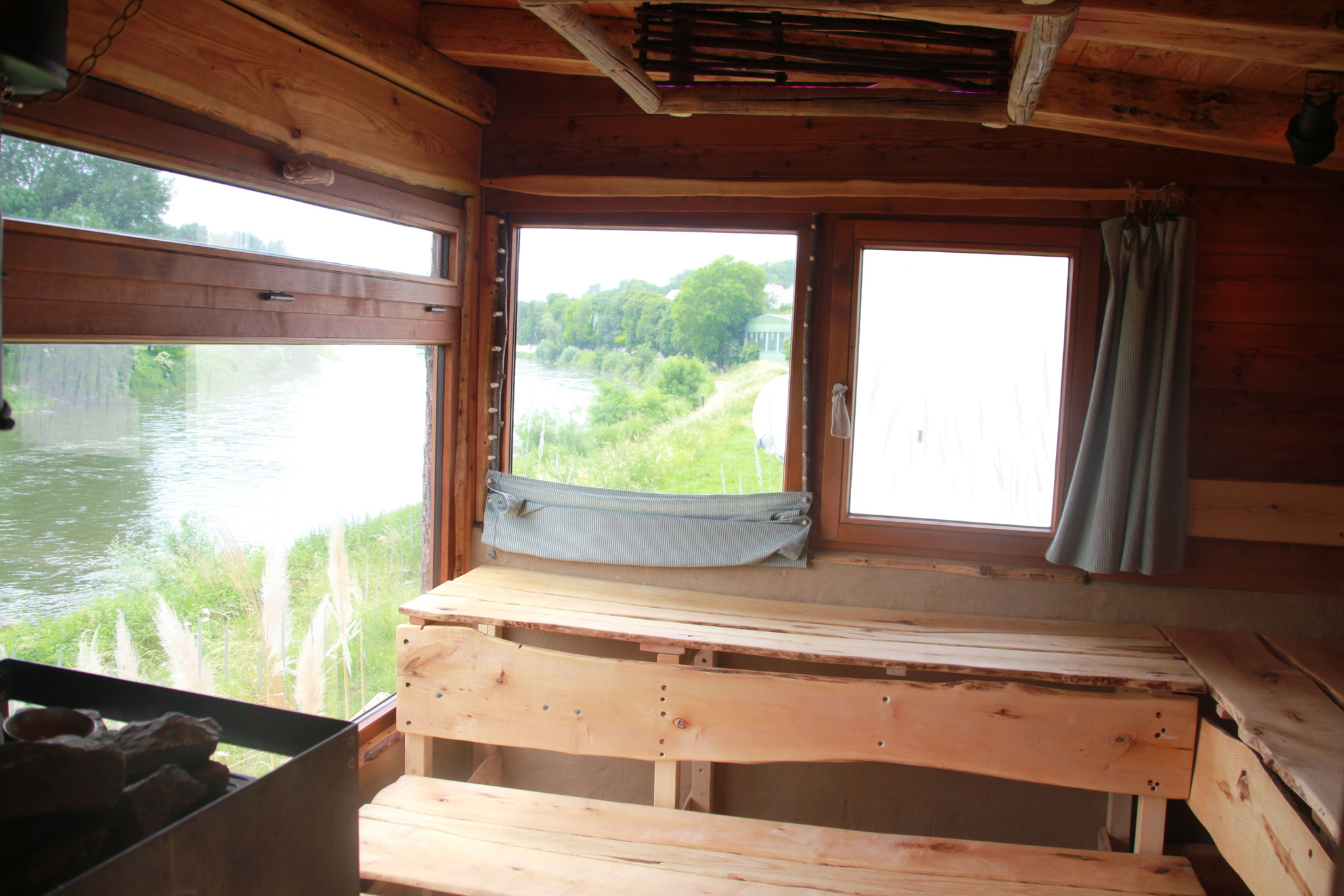 Der Blick aus der Sauna